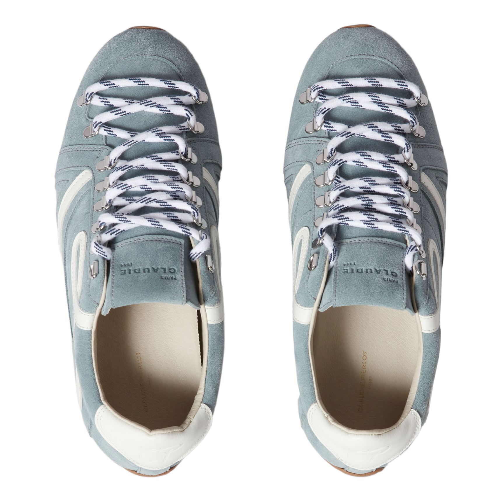 Baskets basses en cuir velours CLAUDIE PIERLOT Bleu