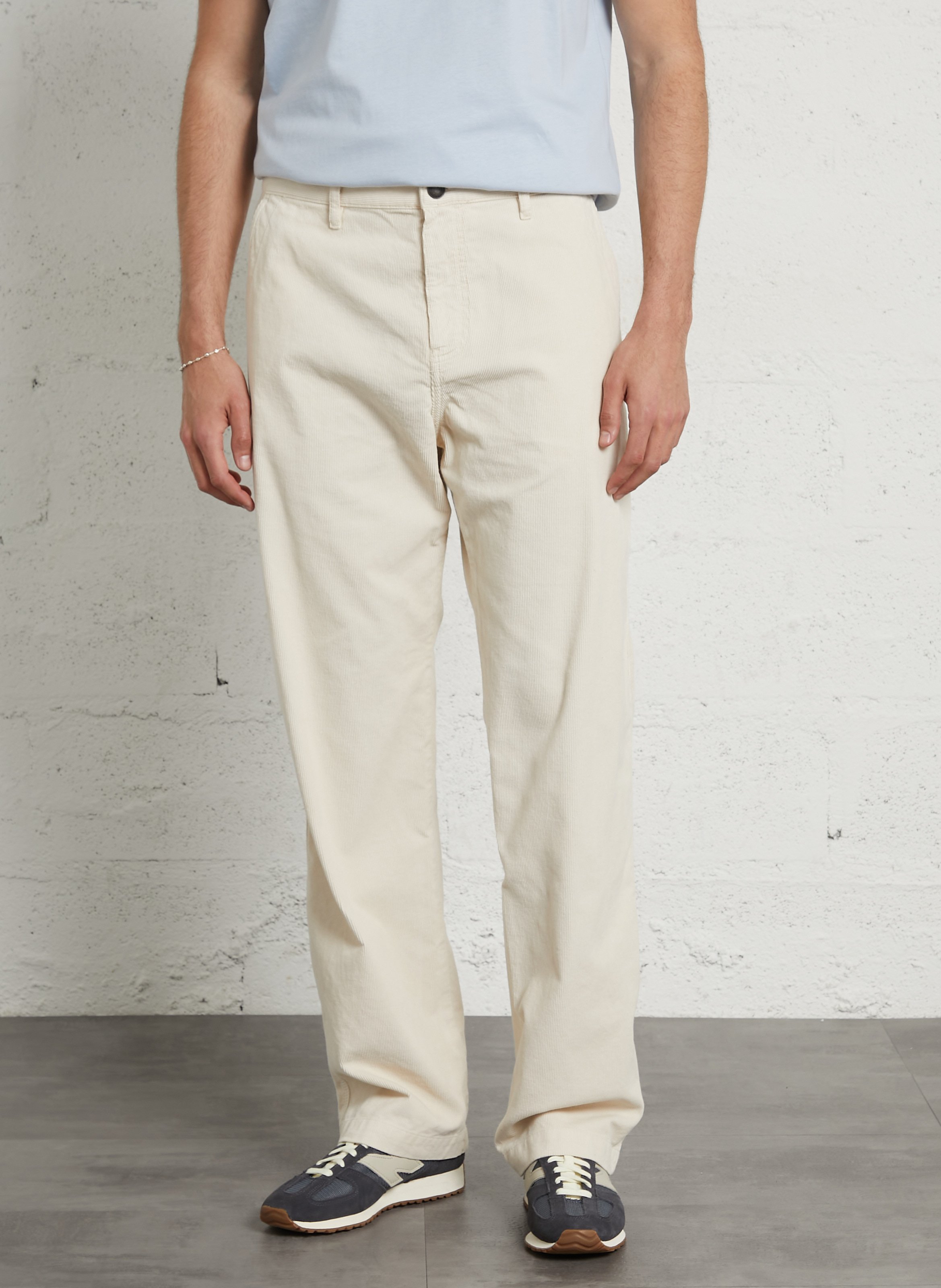 Pantalon chino en coton IKKS Blanc
