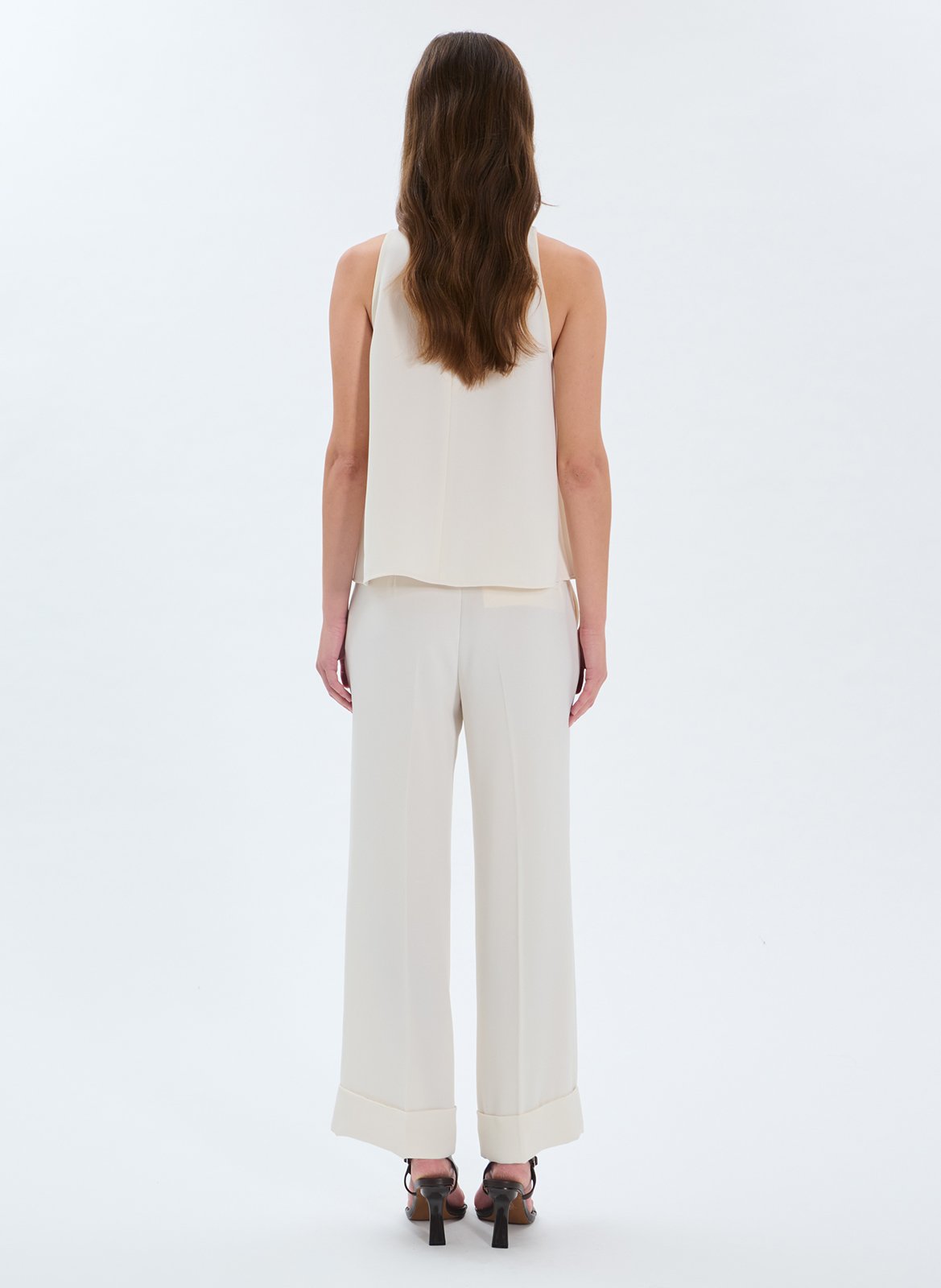 Straight high-neck top ZAPA White