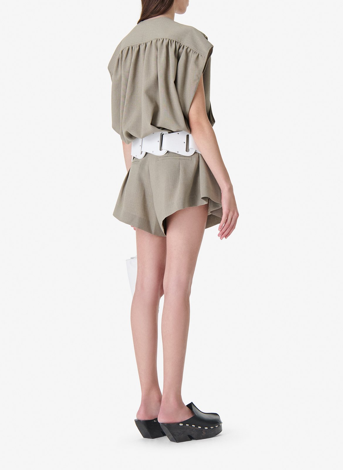 Ruimvallende top met ronde hals IRO Groen