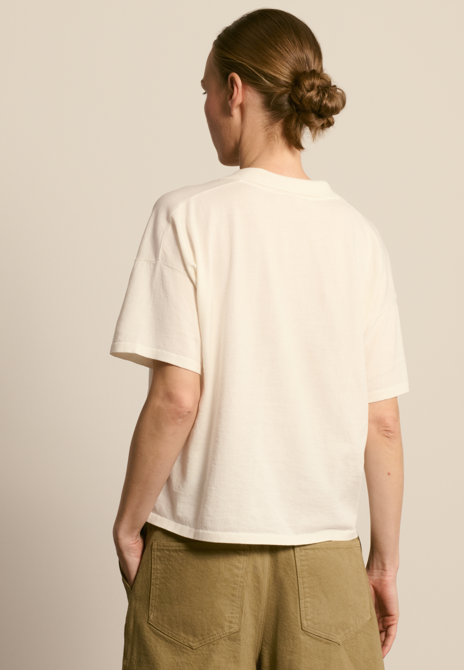 Polo en coton biologique MAISON MONTAGUT Blanc