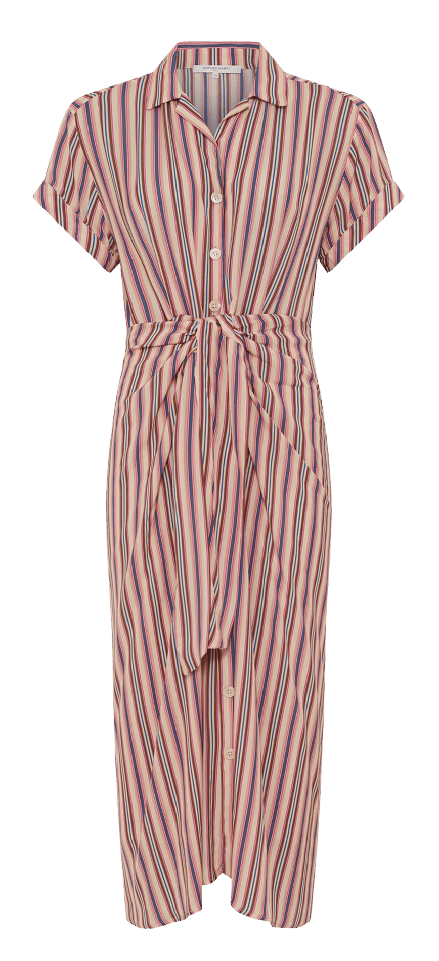 Robe longue col classique à rayures GERARD DAREL Negro