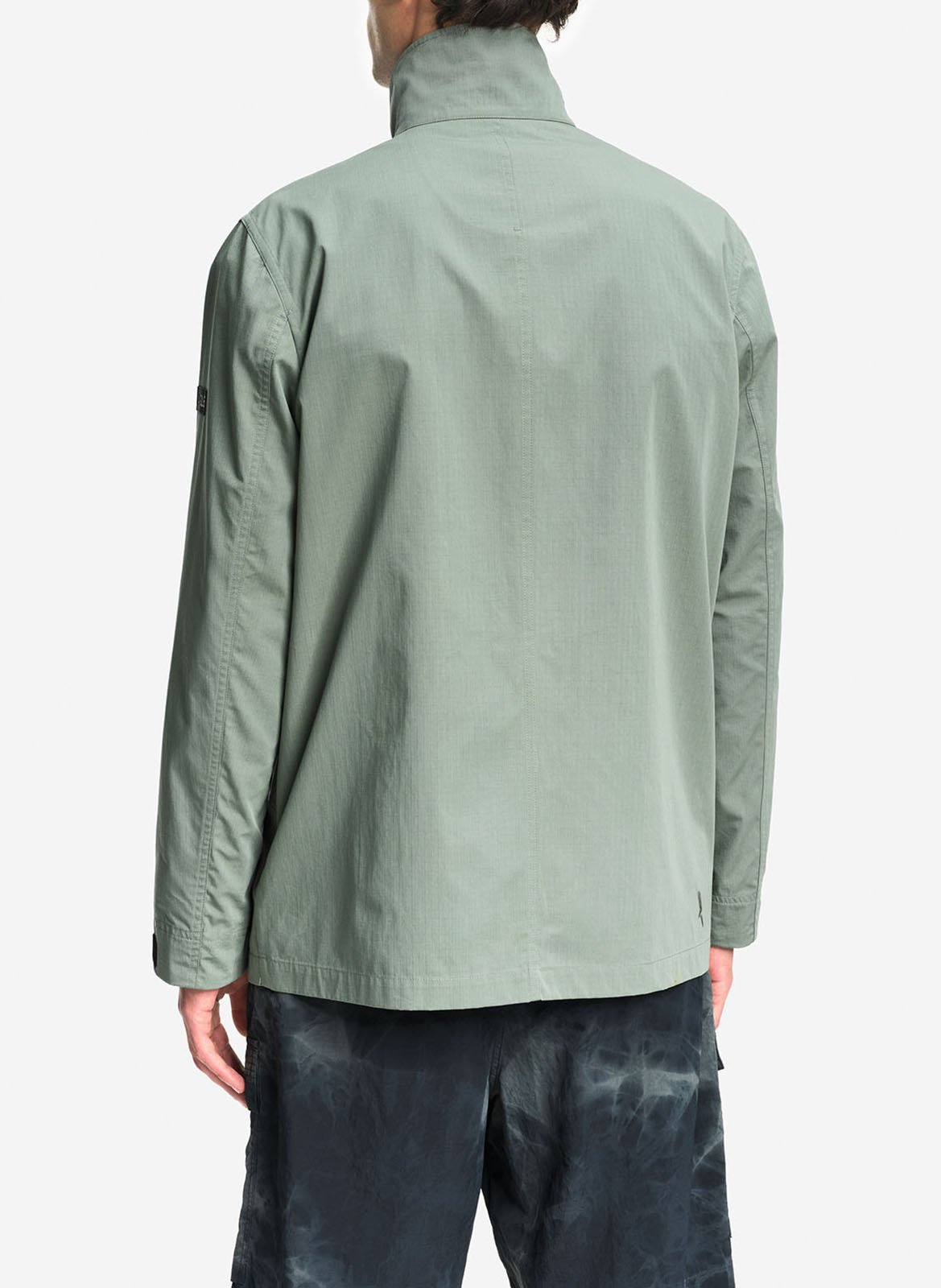 Straight high-neck solid parka AIGLE Green