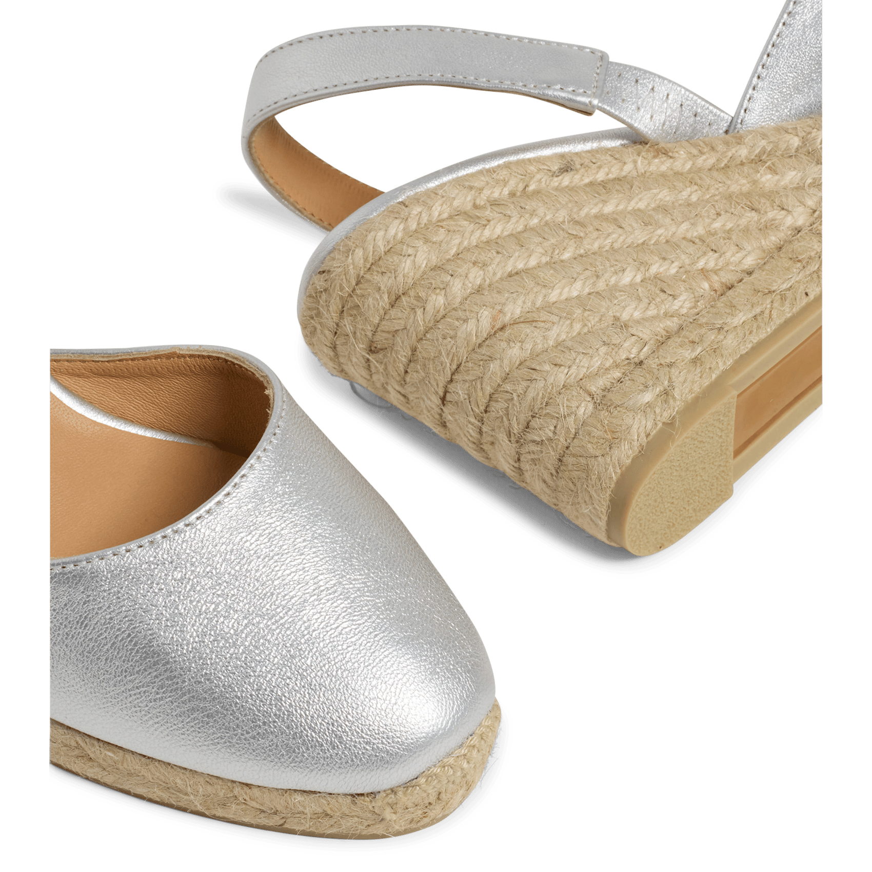 Heeled leather sandals CASTANER Golden