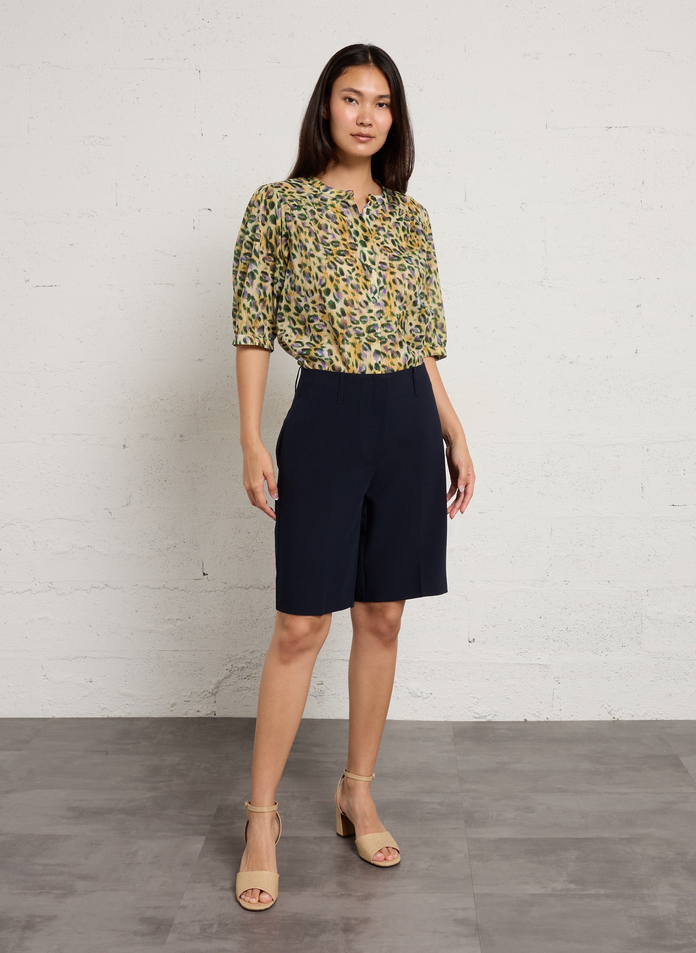 Short droit taille haute SUD EXPRESS Bleu