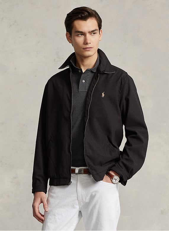 Straight jacket with classic collar Black Polo ralph lauren - Men Straight jacket with classic collar Black Polo ralph lauren - Men