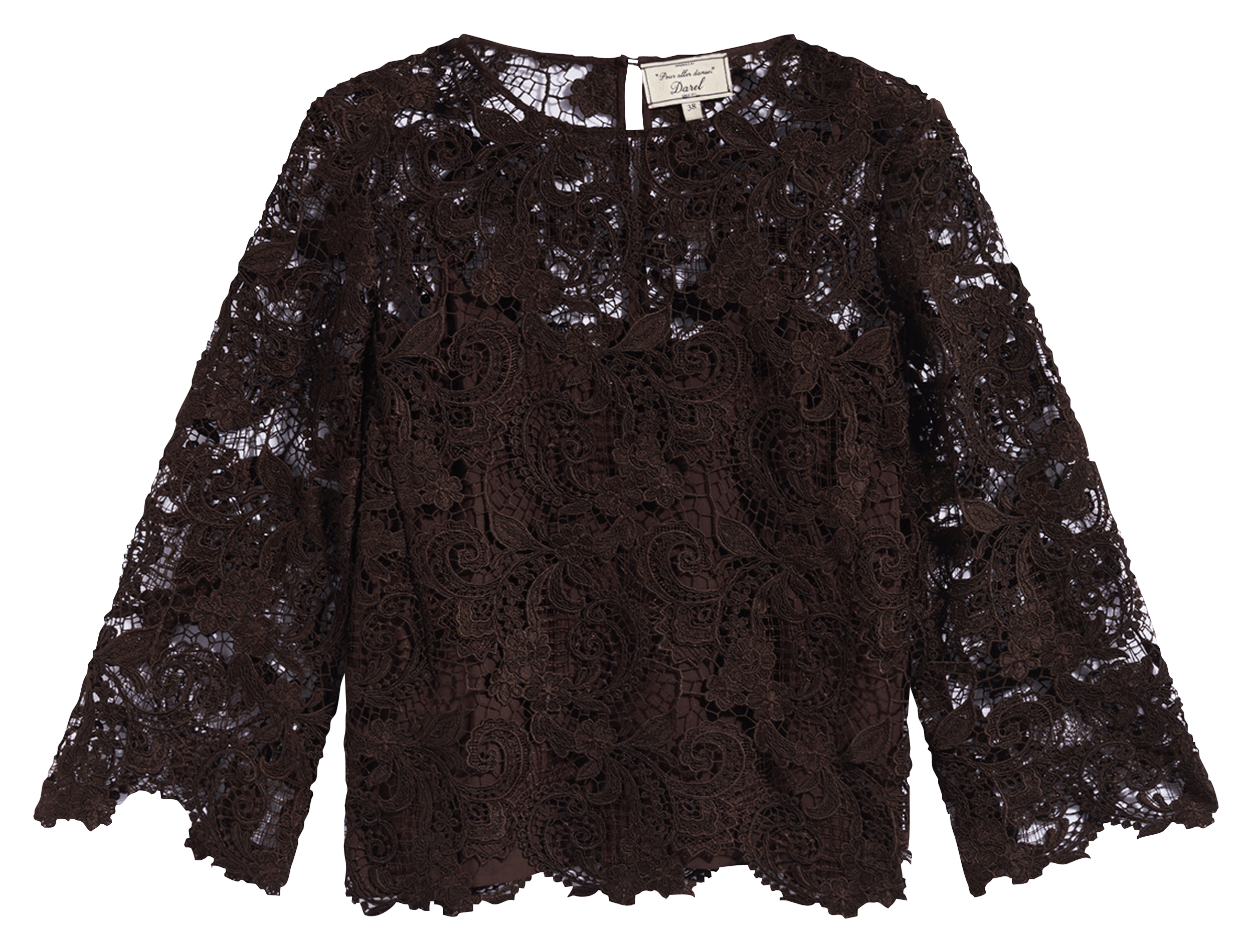 Rechte top met opdruk GERARD DAREL Bruin