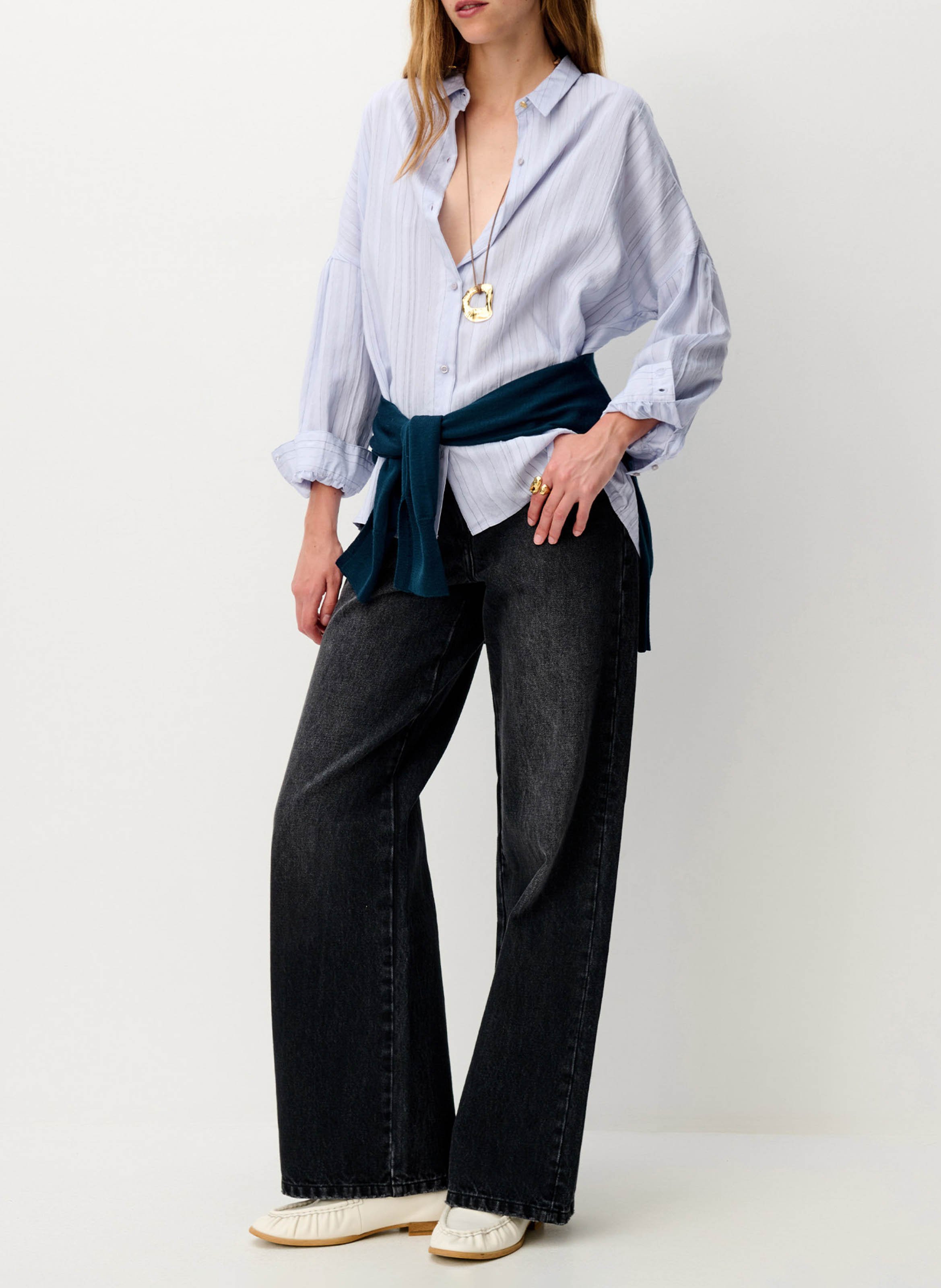 Chemise oversize rayée SESSUN Bleu