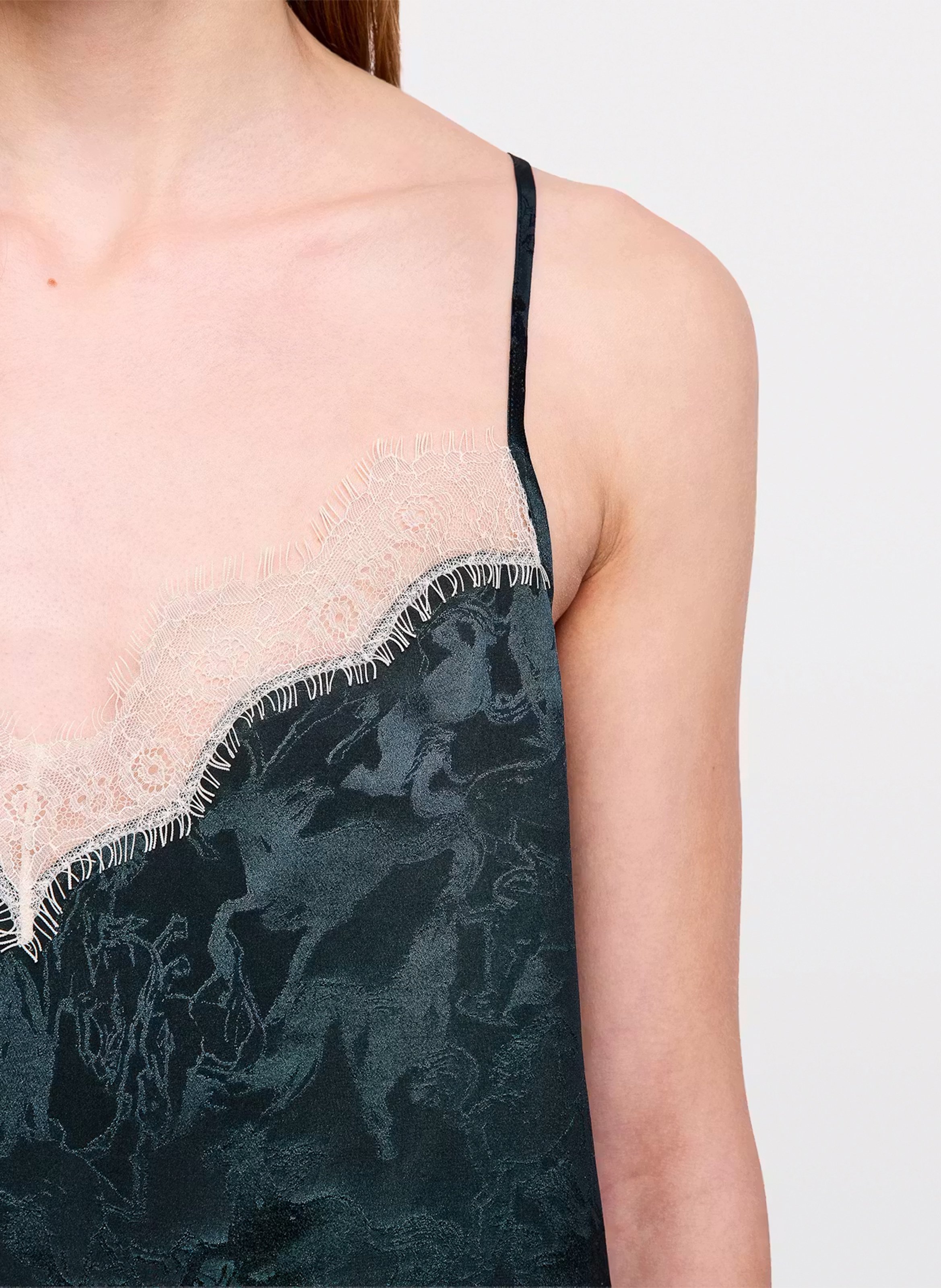 Straight silk printed camisole ZADIG&VOLTAIRE Green