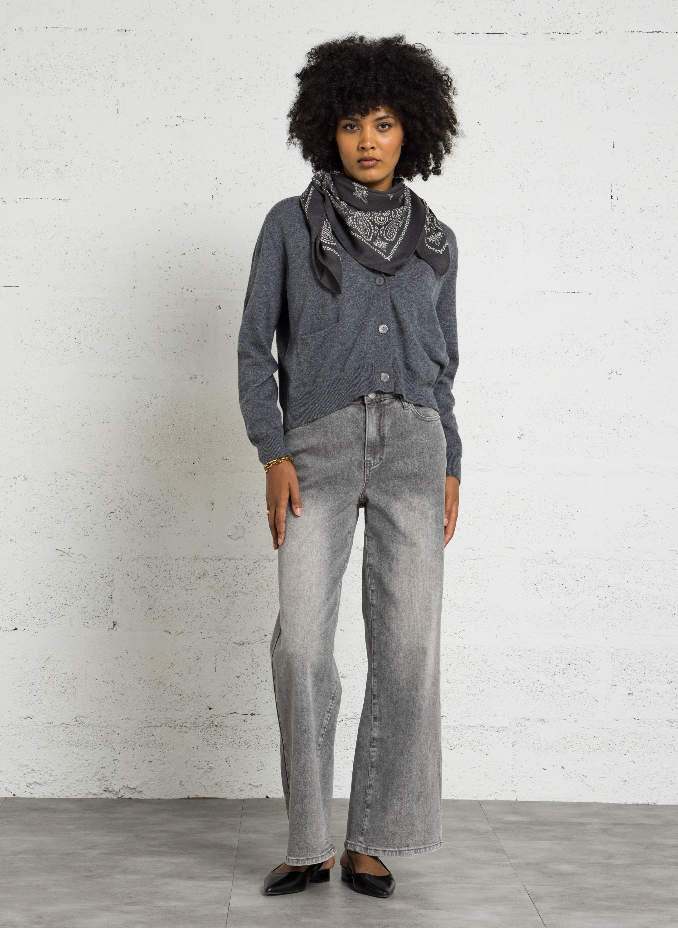 Oversize Weste mit Taschen NICE THINGS Grau