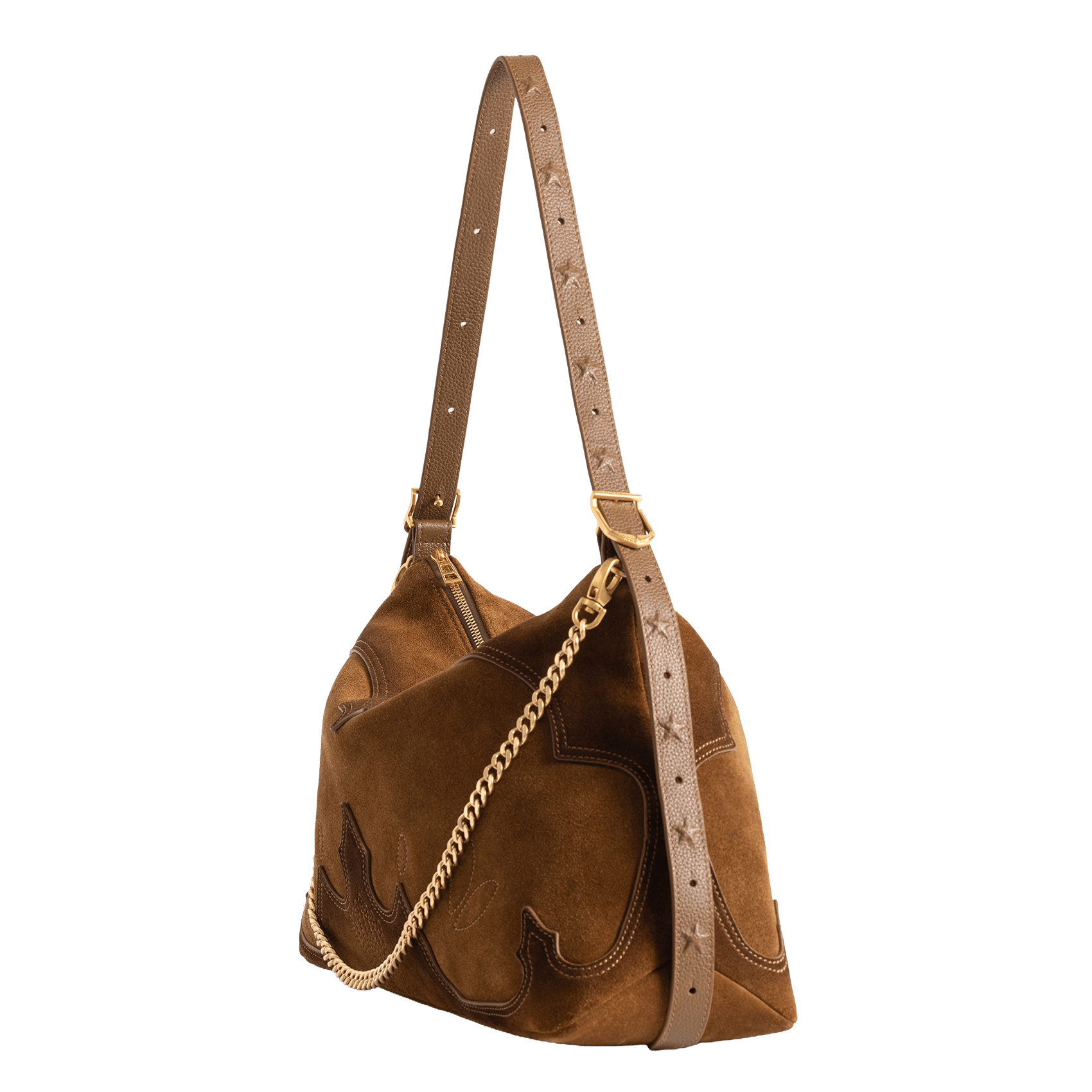 Sac souple en suède western ZADIG&VOLTAIRE Marron