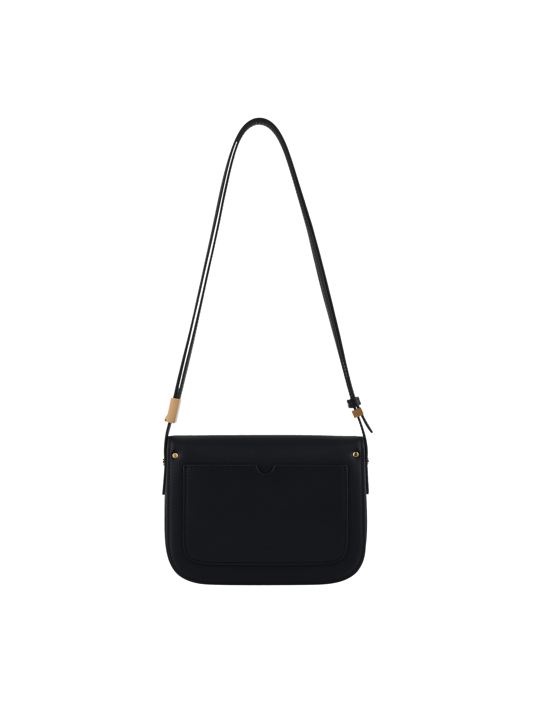 Crossbody bag in cowhide leather POURCHET Blue