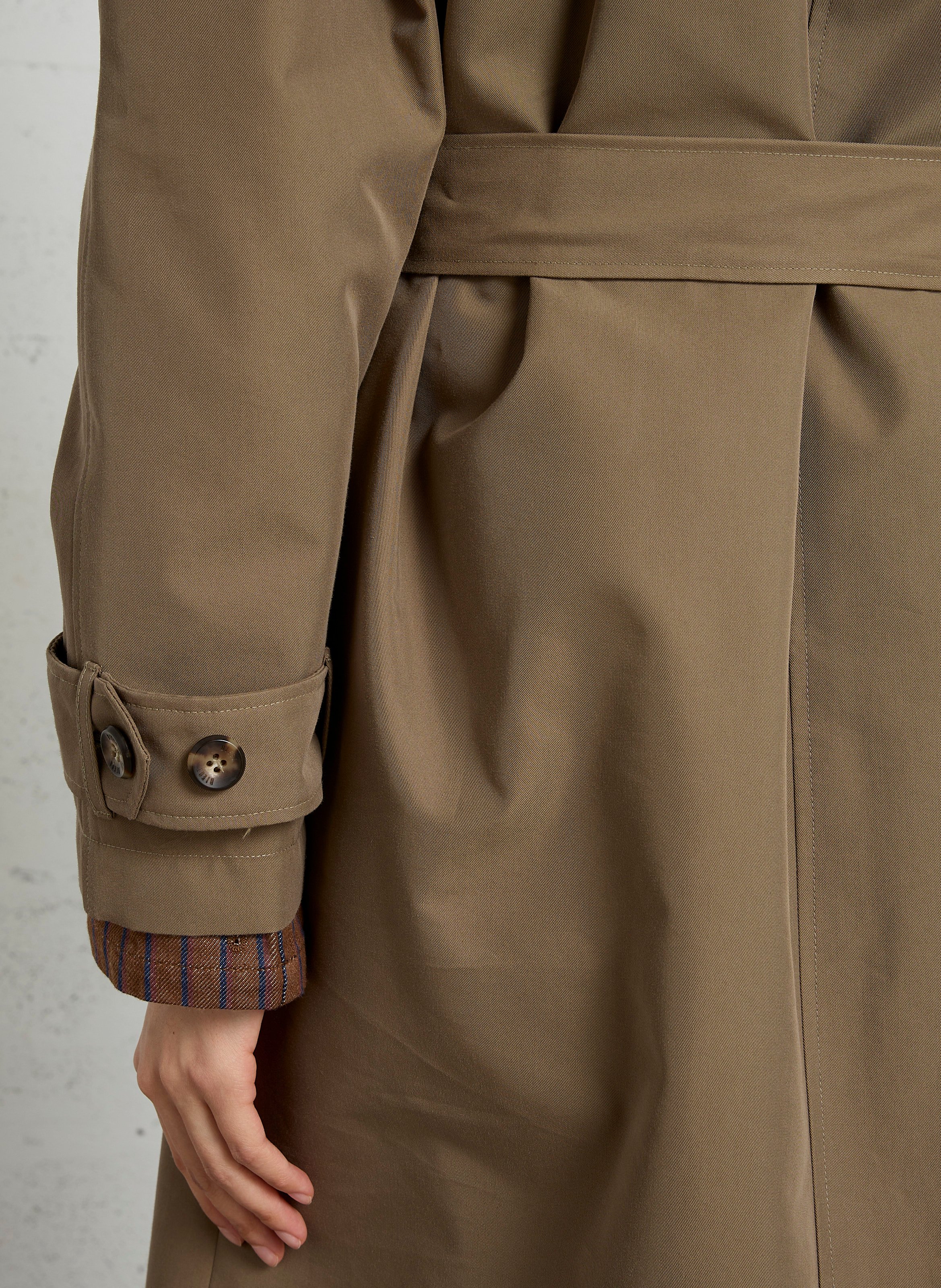 Trench ample ceinturé uni  DIEGA Kaki
