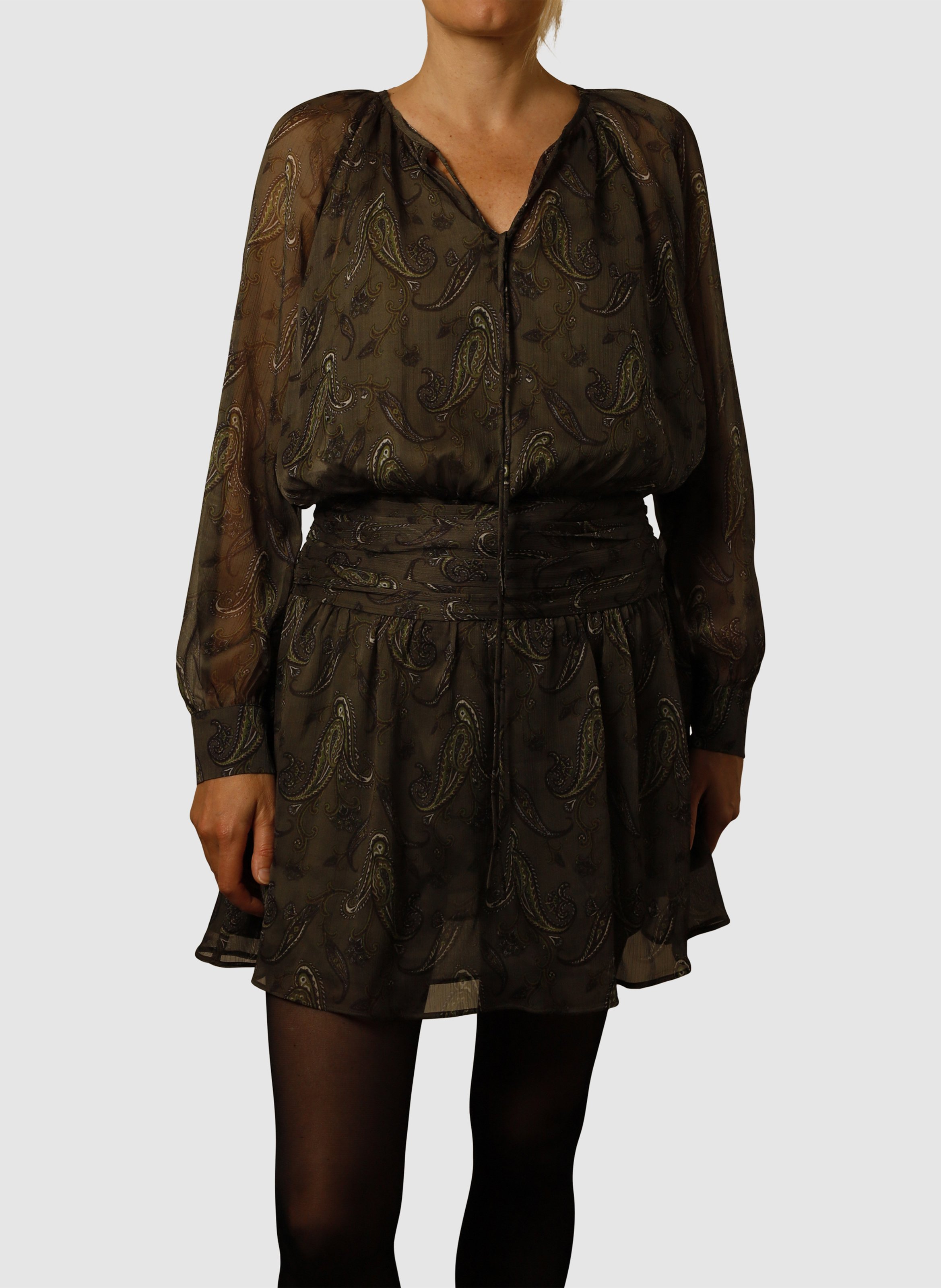 Robe courte imprimée IKKS Kaki