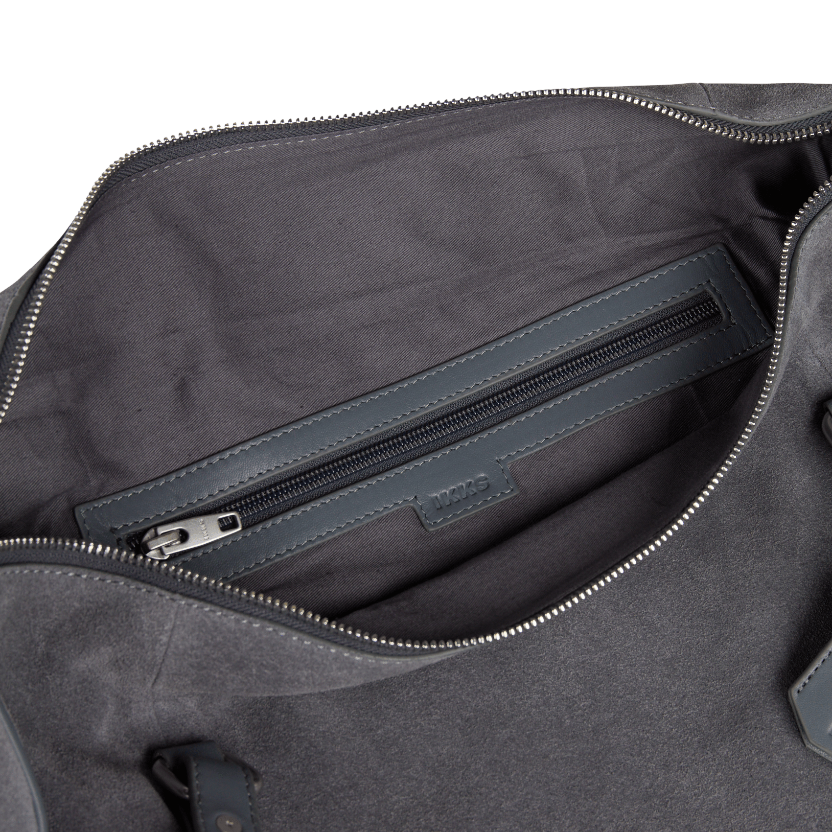 Sac porté épaule zippé en cuir IKKS Bleu