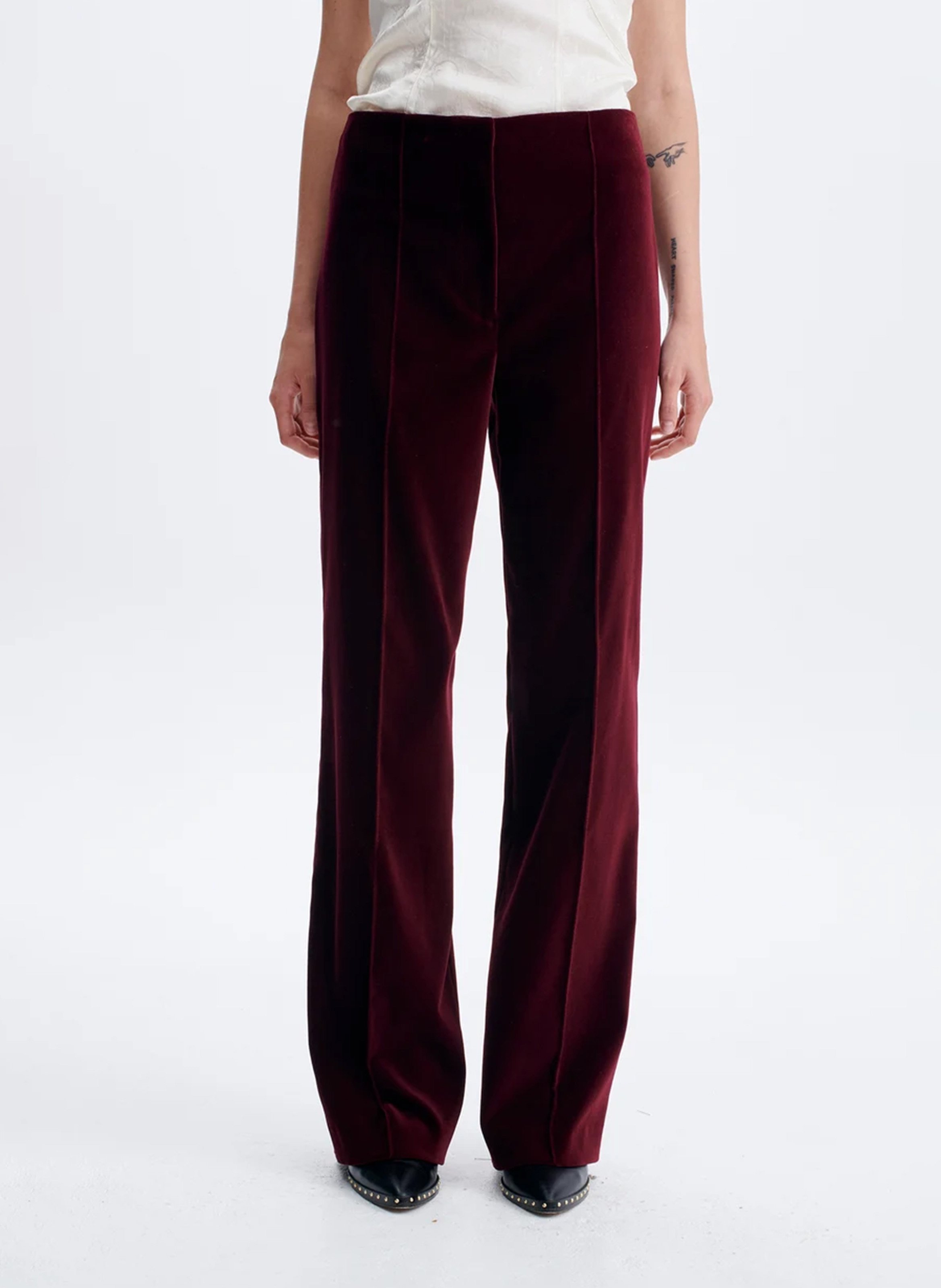 Weite Samthose VANESSA BRUNO Braun