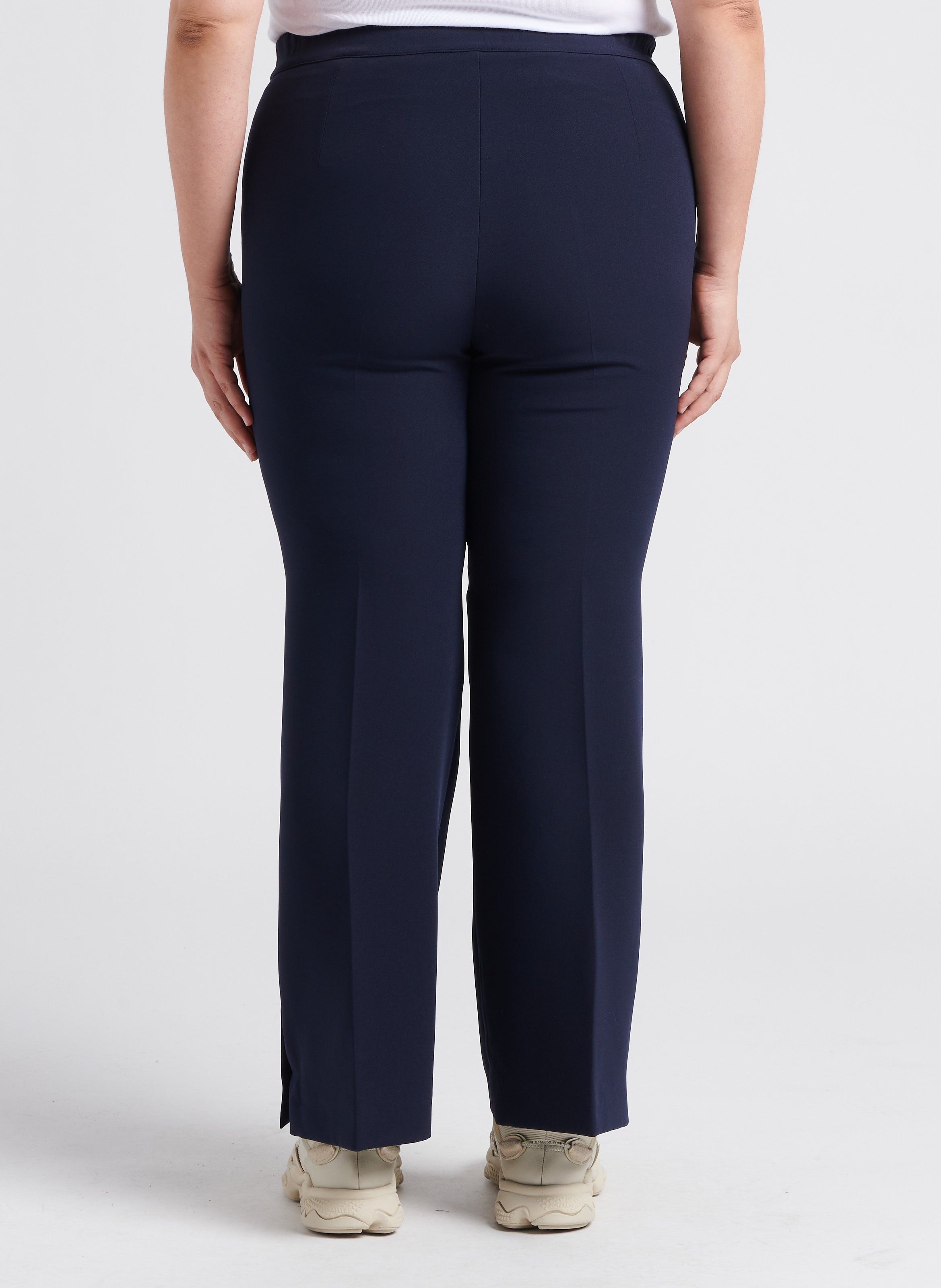 Pantalon droit taille haute PERSONA by Marina Rinaldi Noir