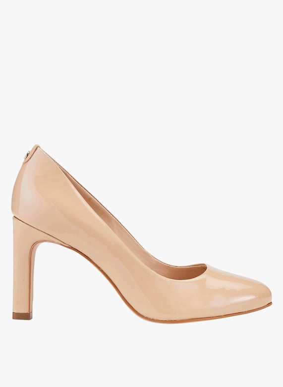 Escarpins en cuir verni Beige