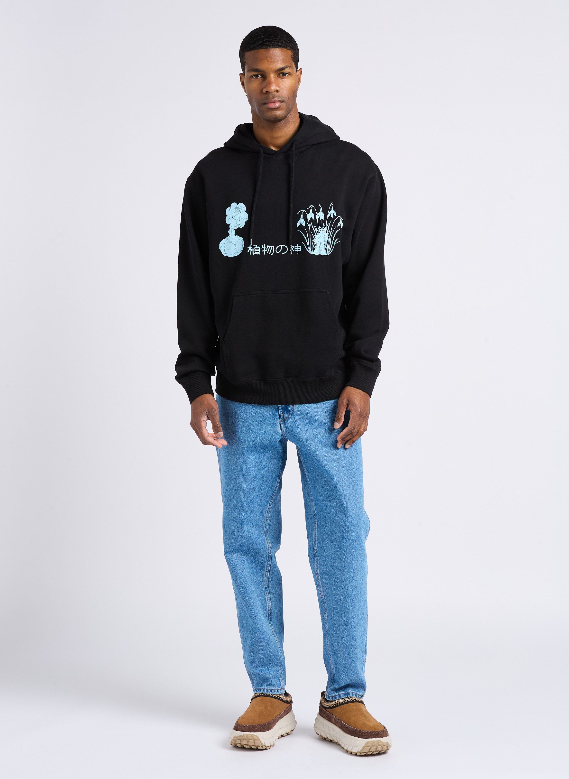 Sweat à capuche en coton EDWIN Noir