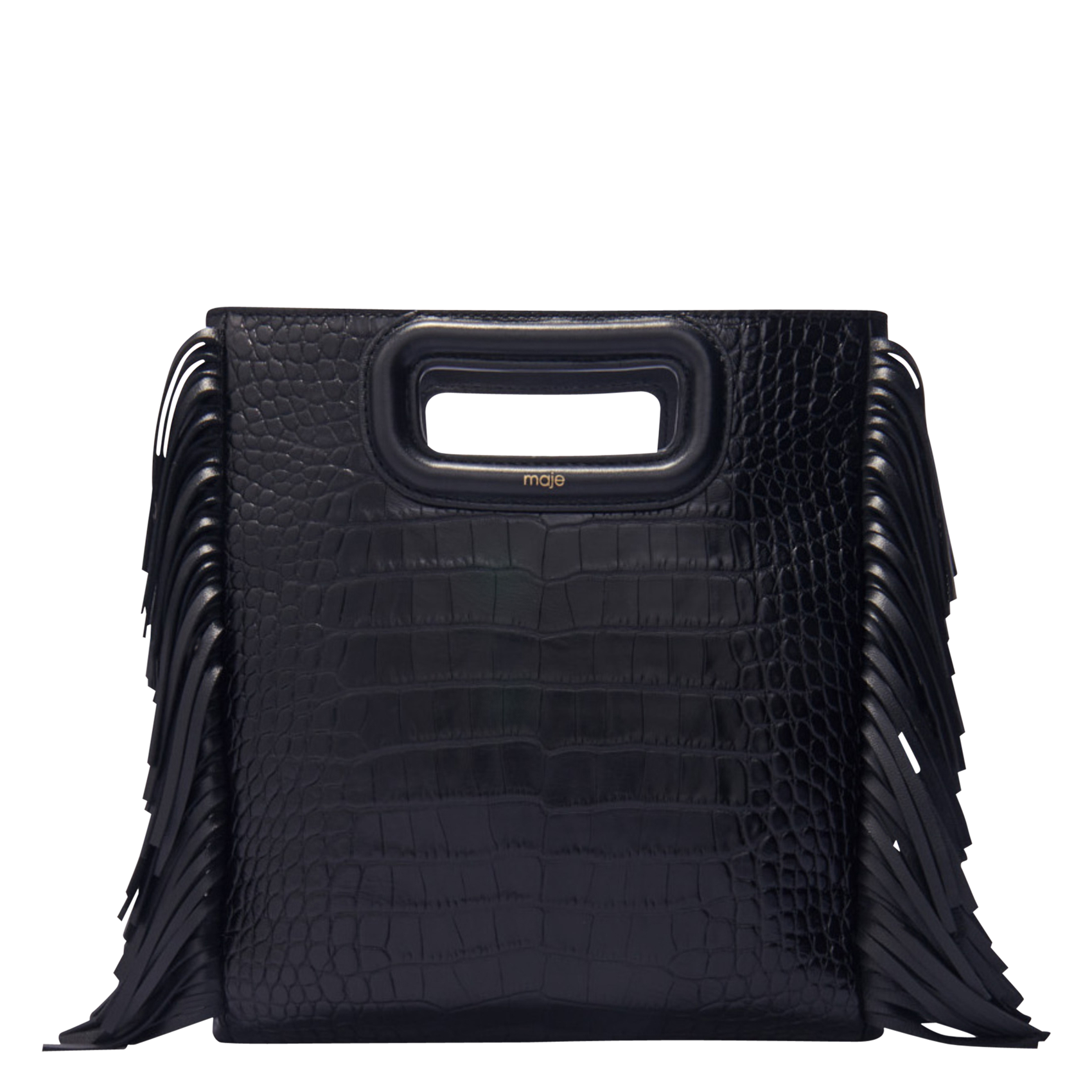 Leren crossbodytas  MAJE Zwart