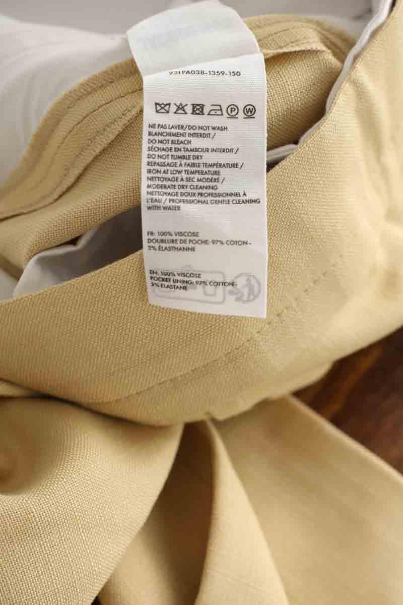 Yellow straight pants JACQUEMUS- Seconde Main Yellow