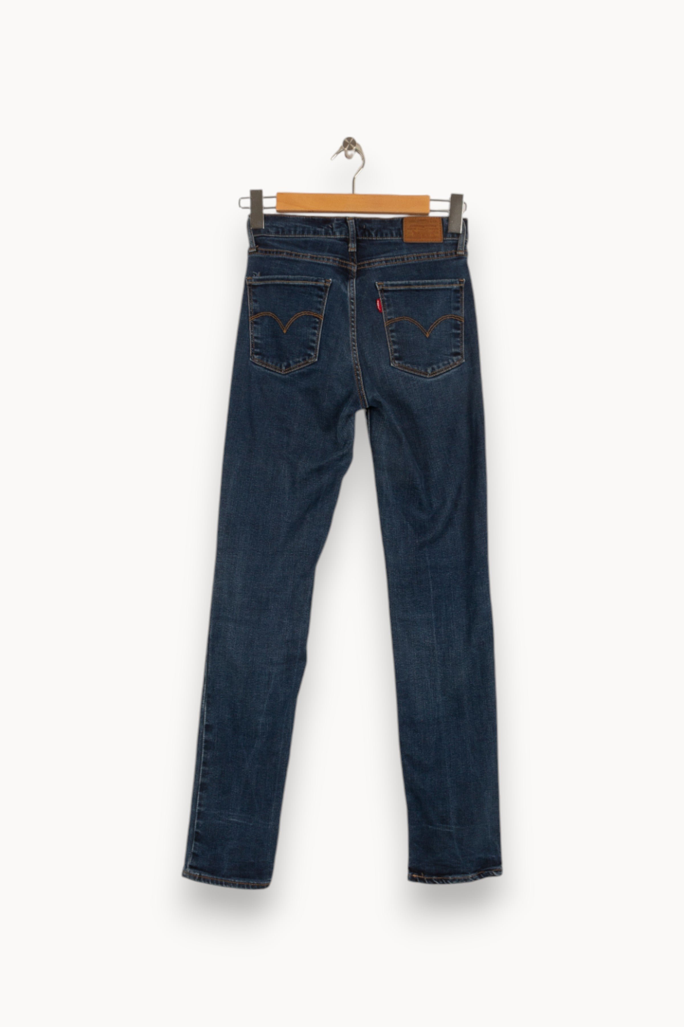 Cropped slim jeans with studs LEVI'S - Seconde main Blue
