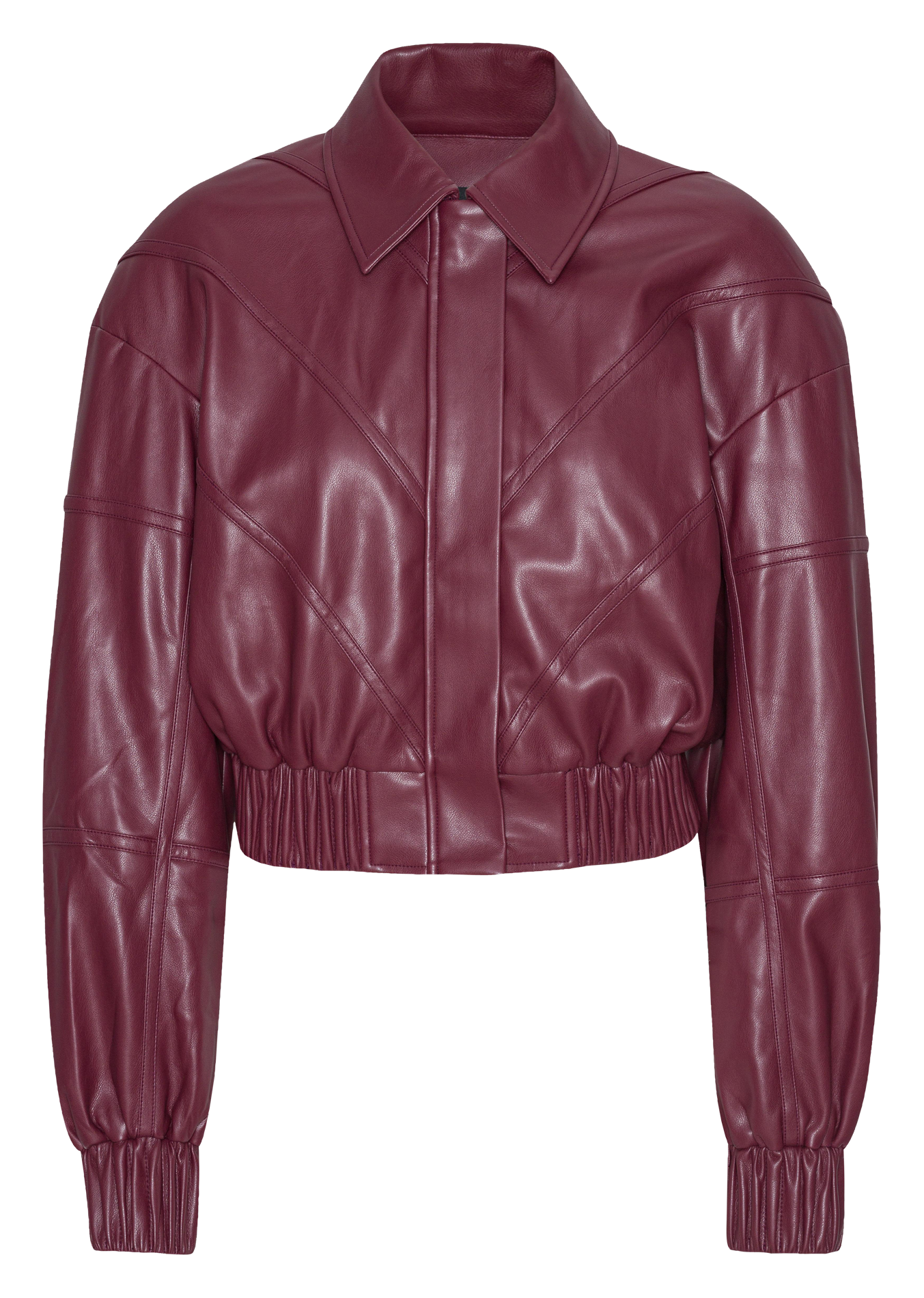 Jacket with classic leather effect collar ROTATE Brown