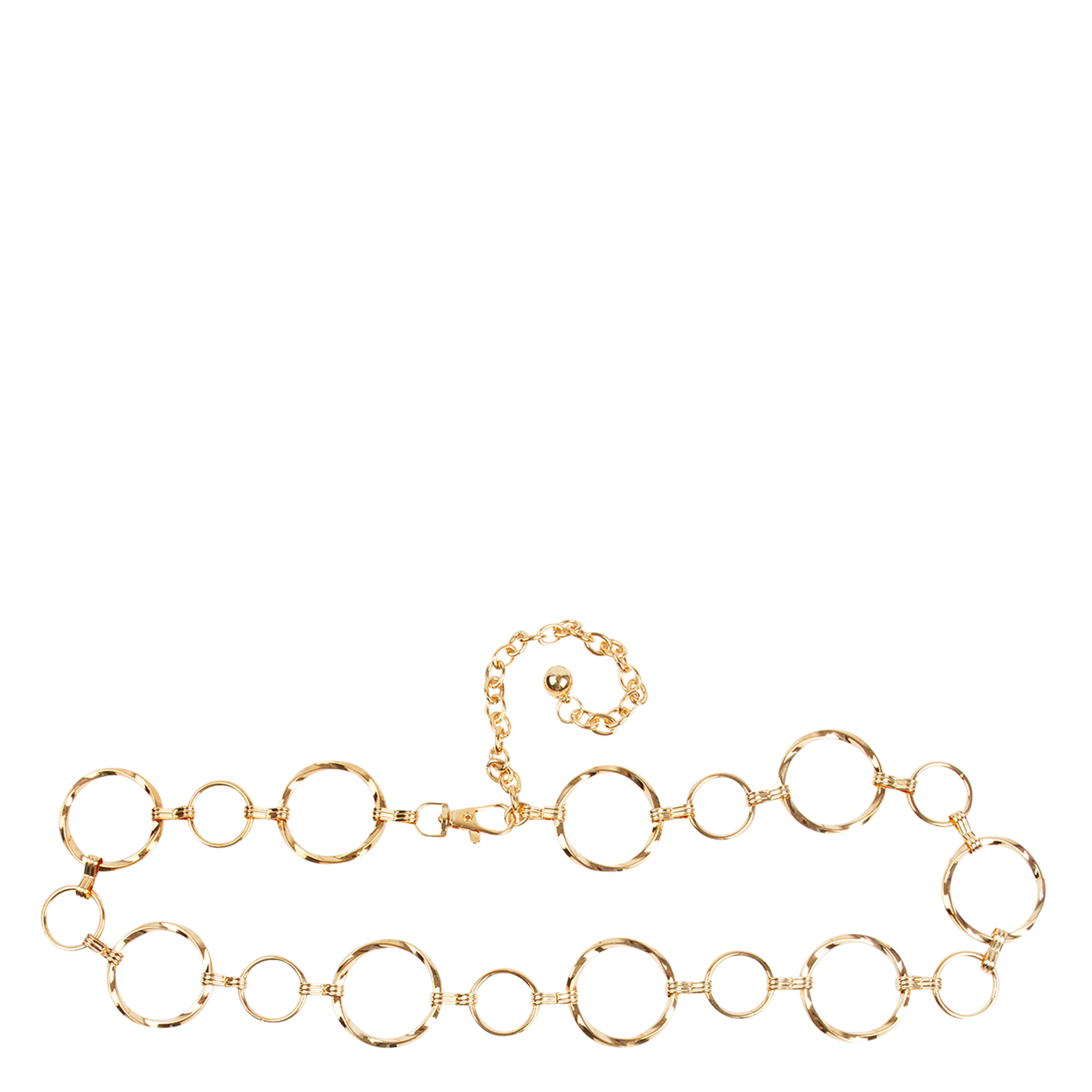 Metal ring belt MORGAN Yellow