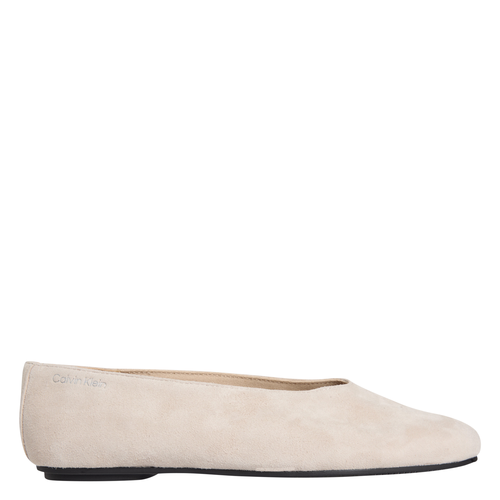Plain suede leather ballerina flats CALVIN KLEIN