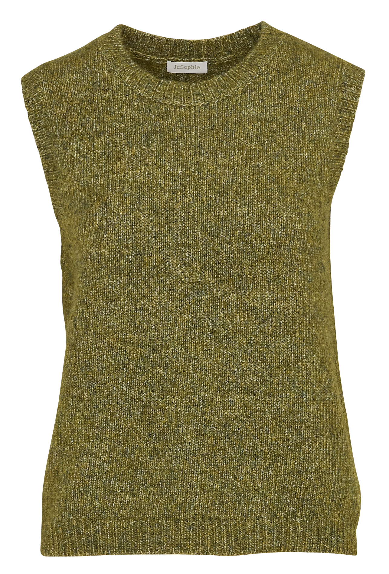 Gerade geschnittener Pullover aus Wollmix JC SOPHIE Grun