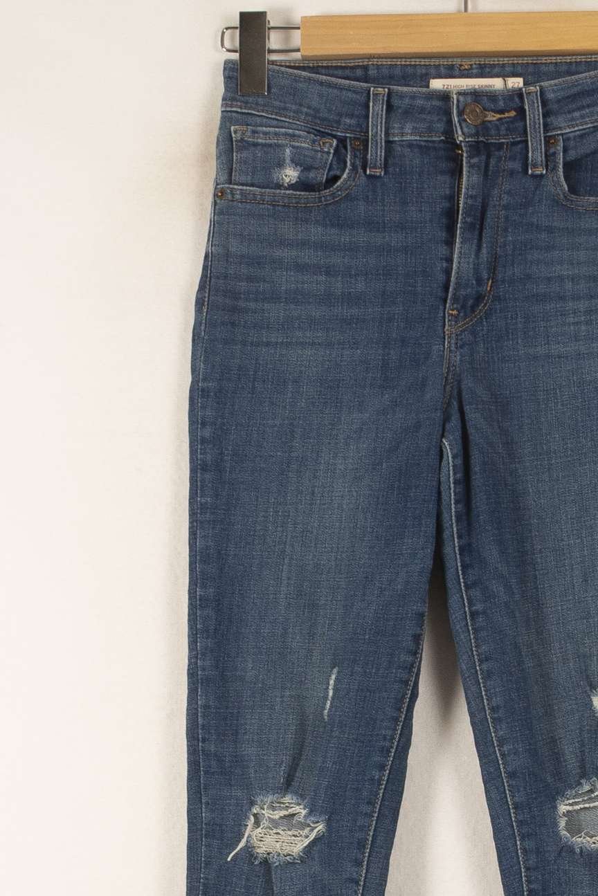 Cropped slim jeans with studs LEVI'S - Seconde main Blue