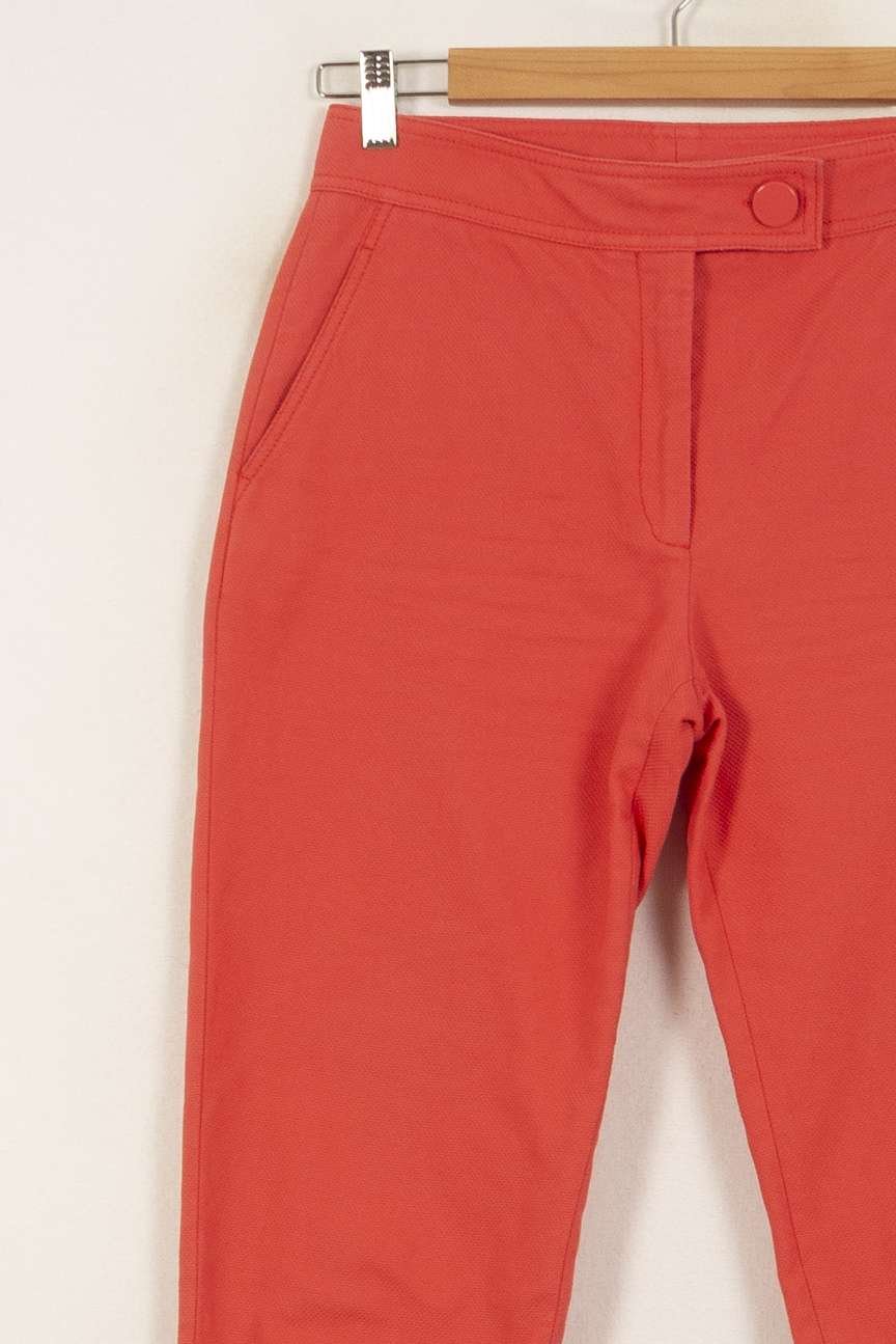 Cropped slim jeans with studs TARA JARMON - Seconde Main Pink