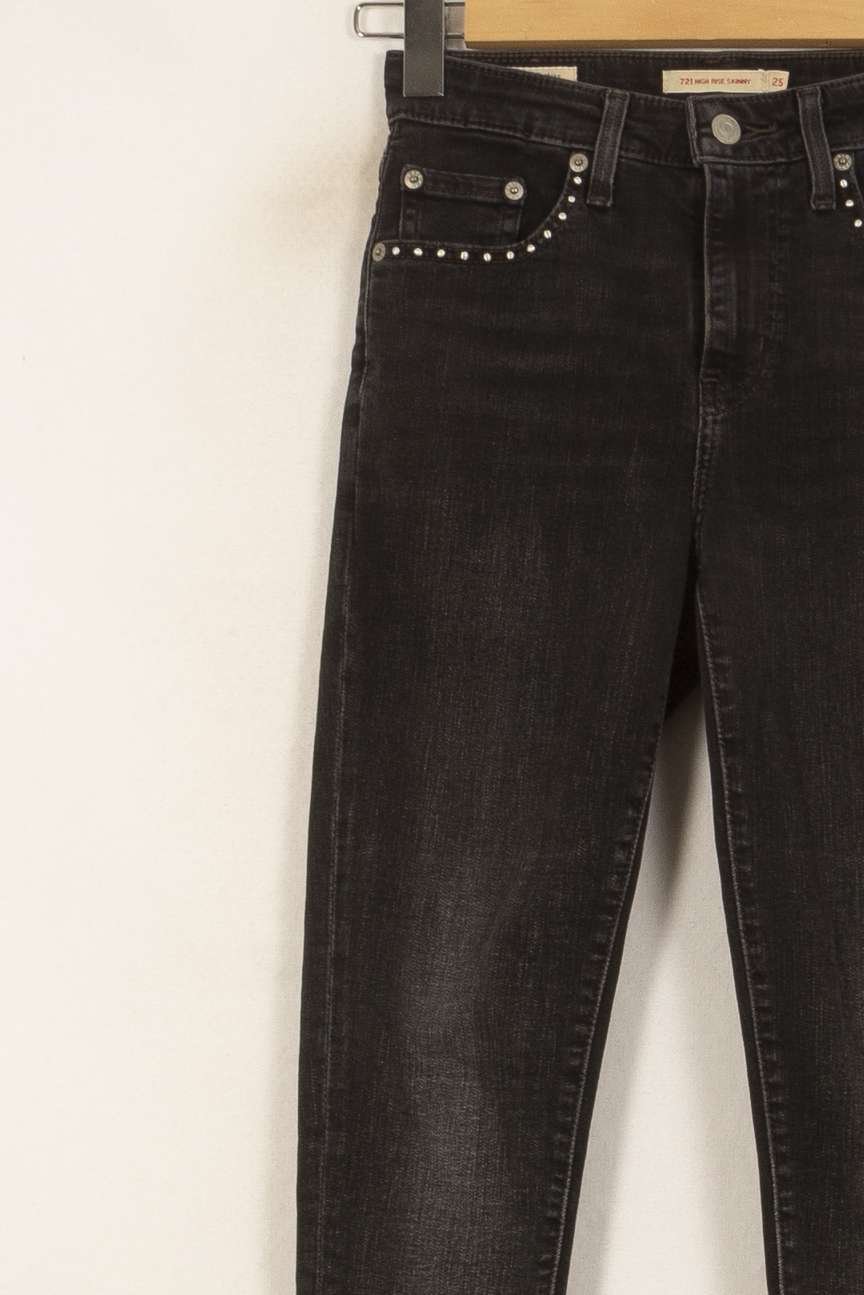 Cropped slim jeans with studs LEVI'S - Seconde main Black