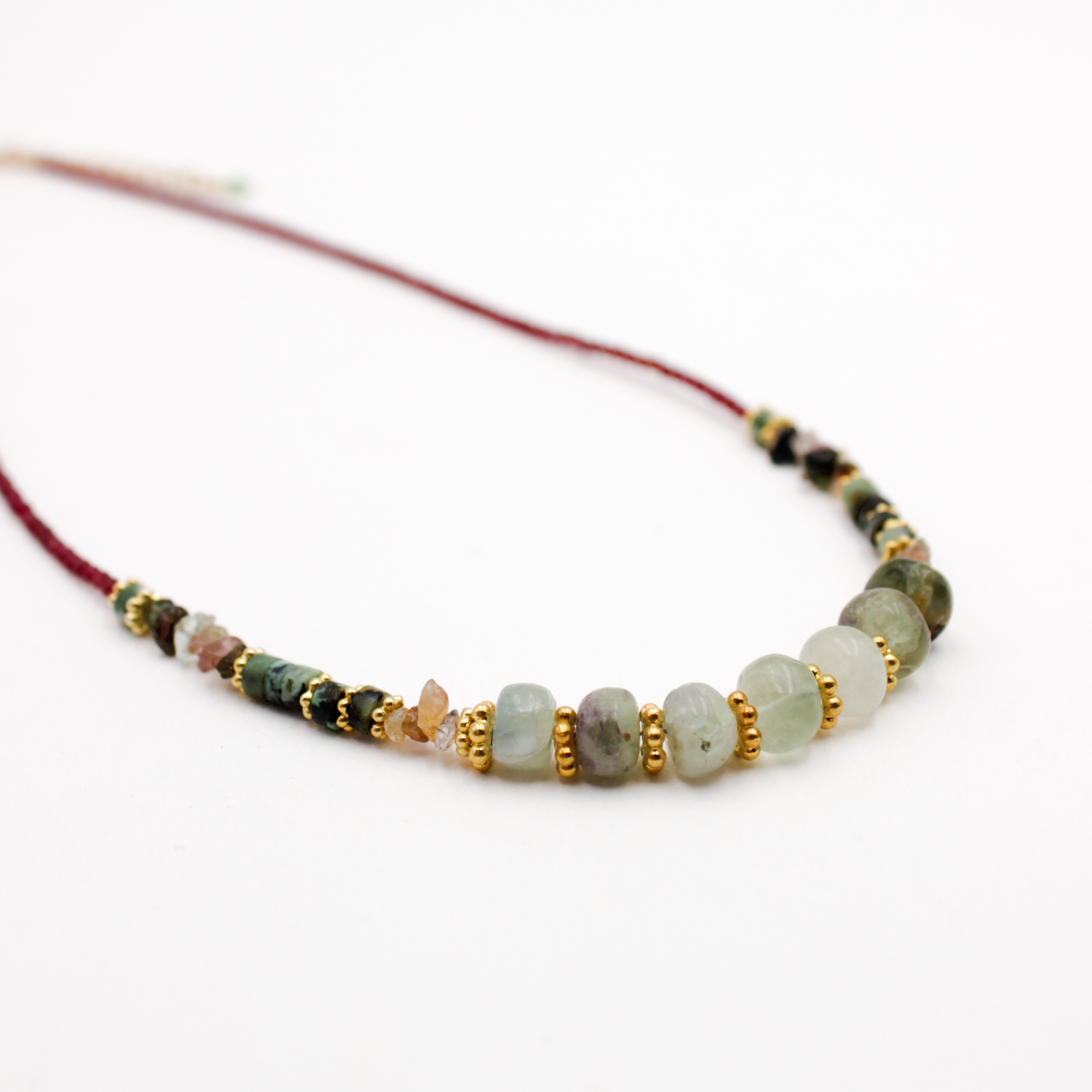 Heishi beads and fine pearls necklace - Charlotte L'ATELIER DES DAMES Golden
