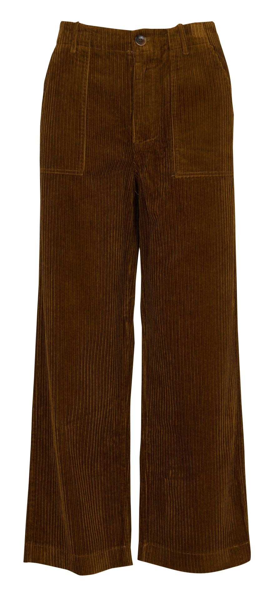 Pantalon large taille haute en coton SEE U SOON Kaki