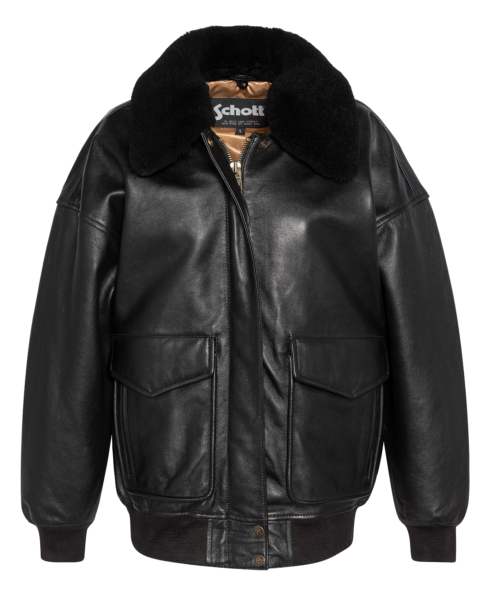 Blouson en cuir  SCHOTT Noir