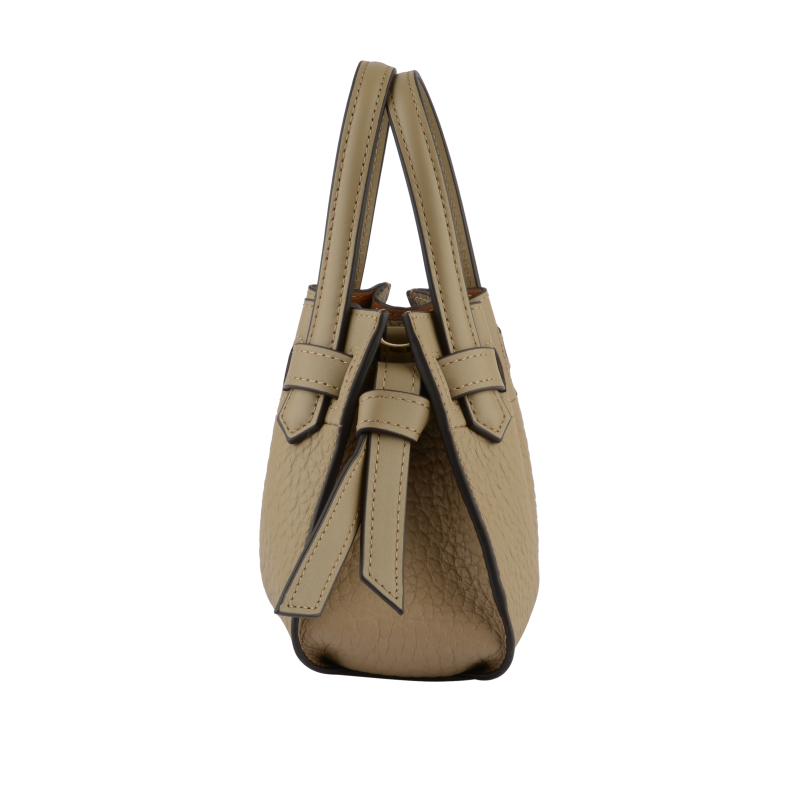 Handbag - cowhide leather POURCHET Brown