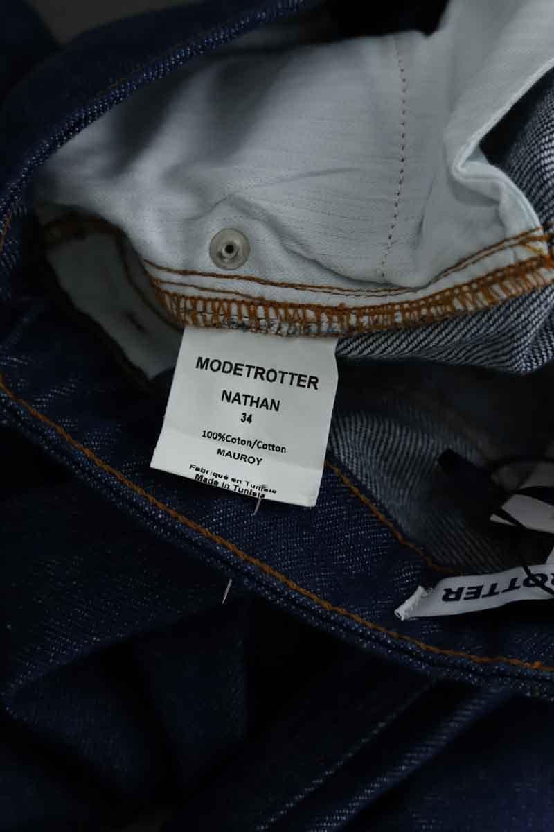 Wide-leg cotton jeans MODETROTTER - Seconde Main Blue