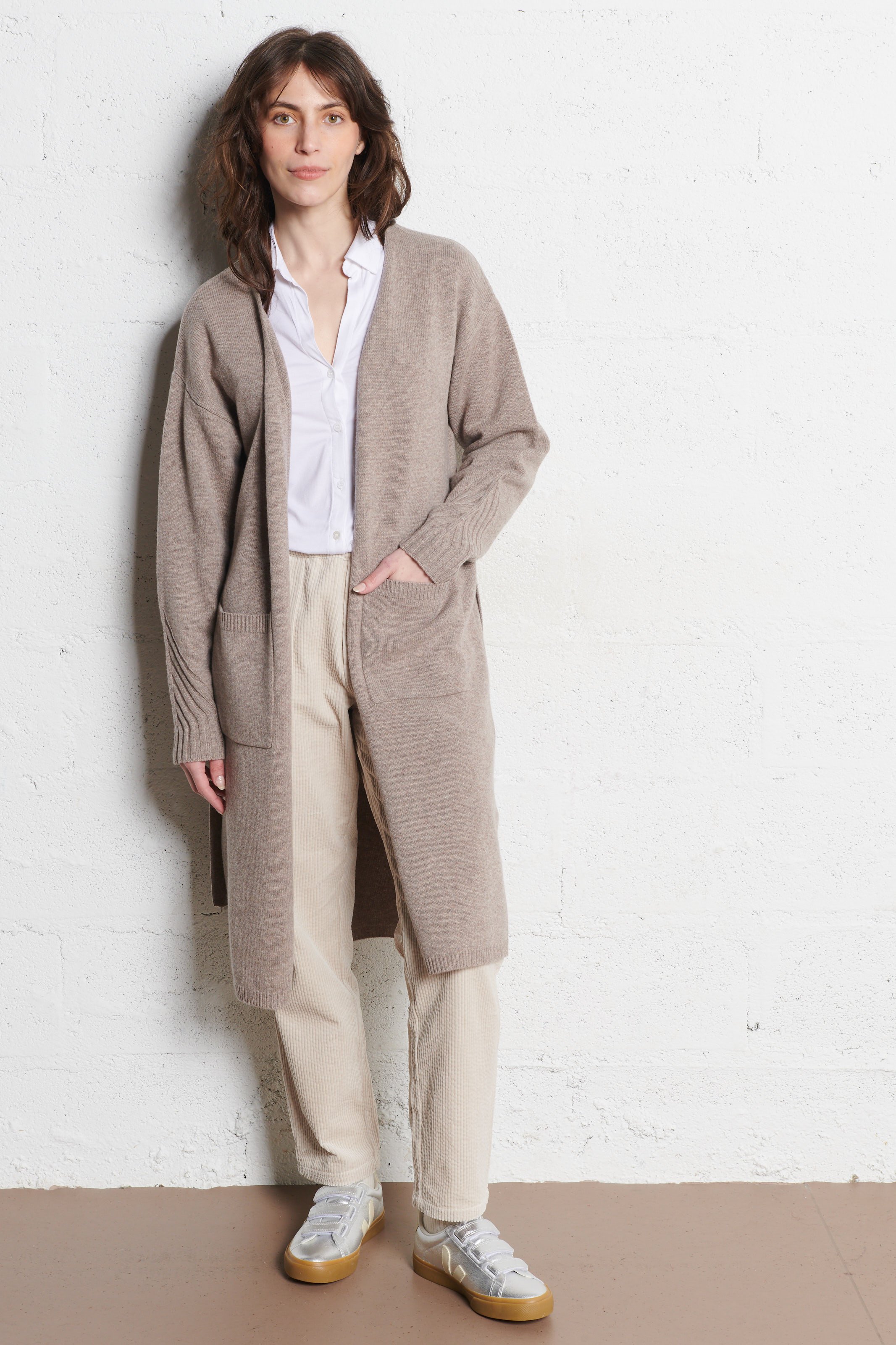 Slim-fit cotton cargo pants LE TEMPS DES CERISES White