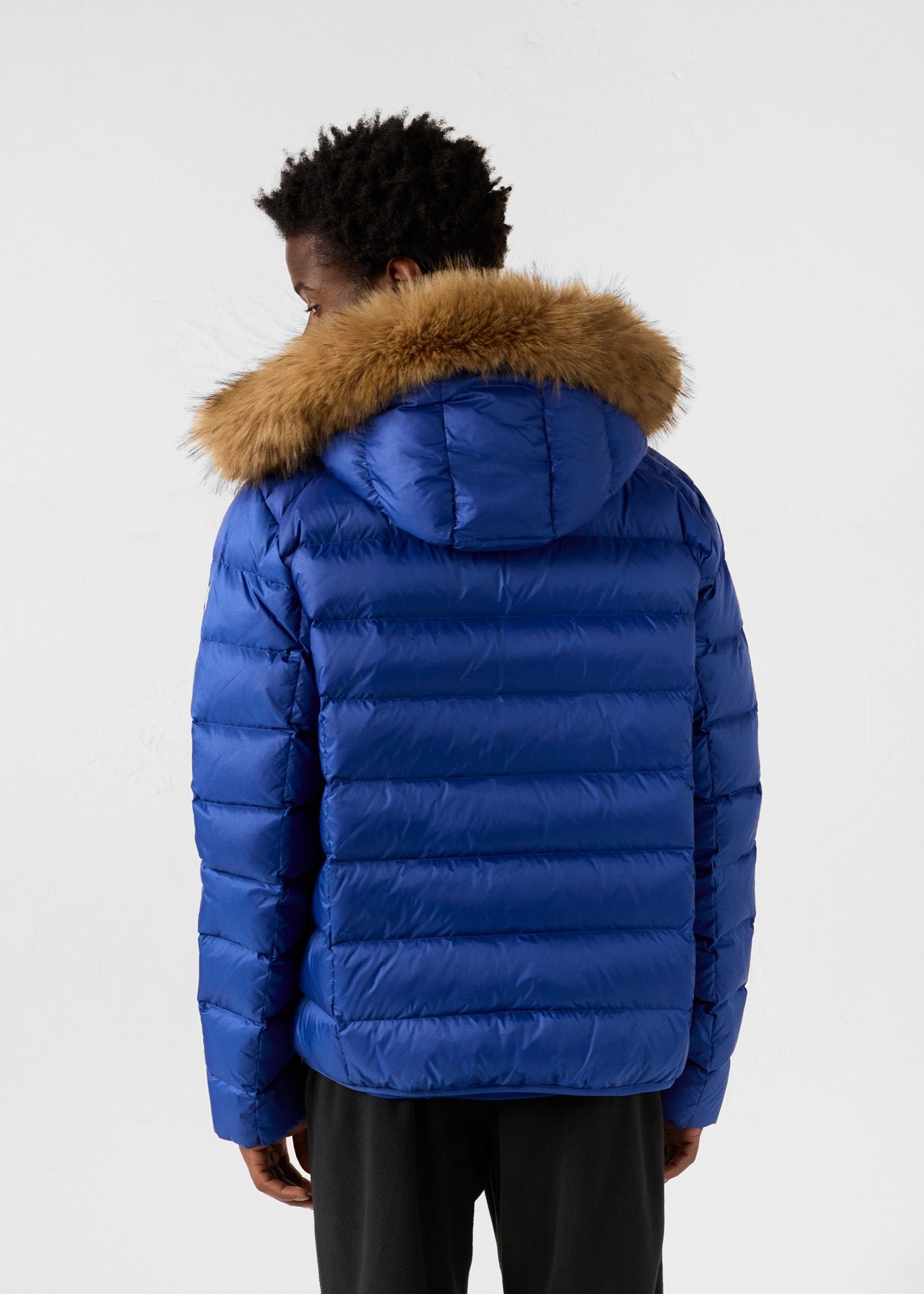 Short hooded prestige puffer jacket JOTT Blue