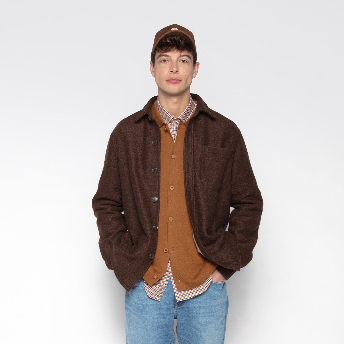 Voile and crochet dress SERGE BLANCO Brown