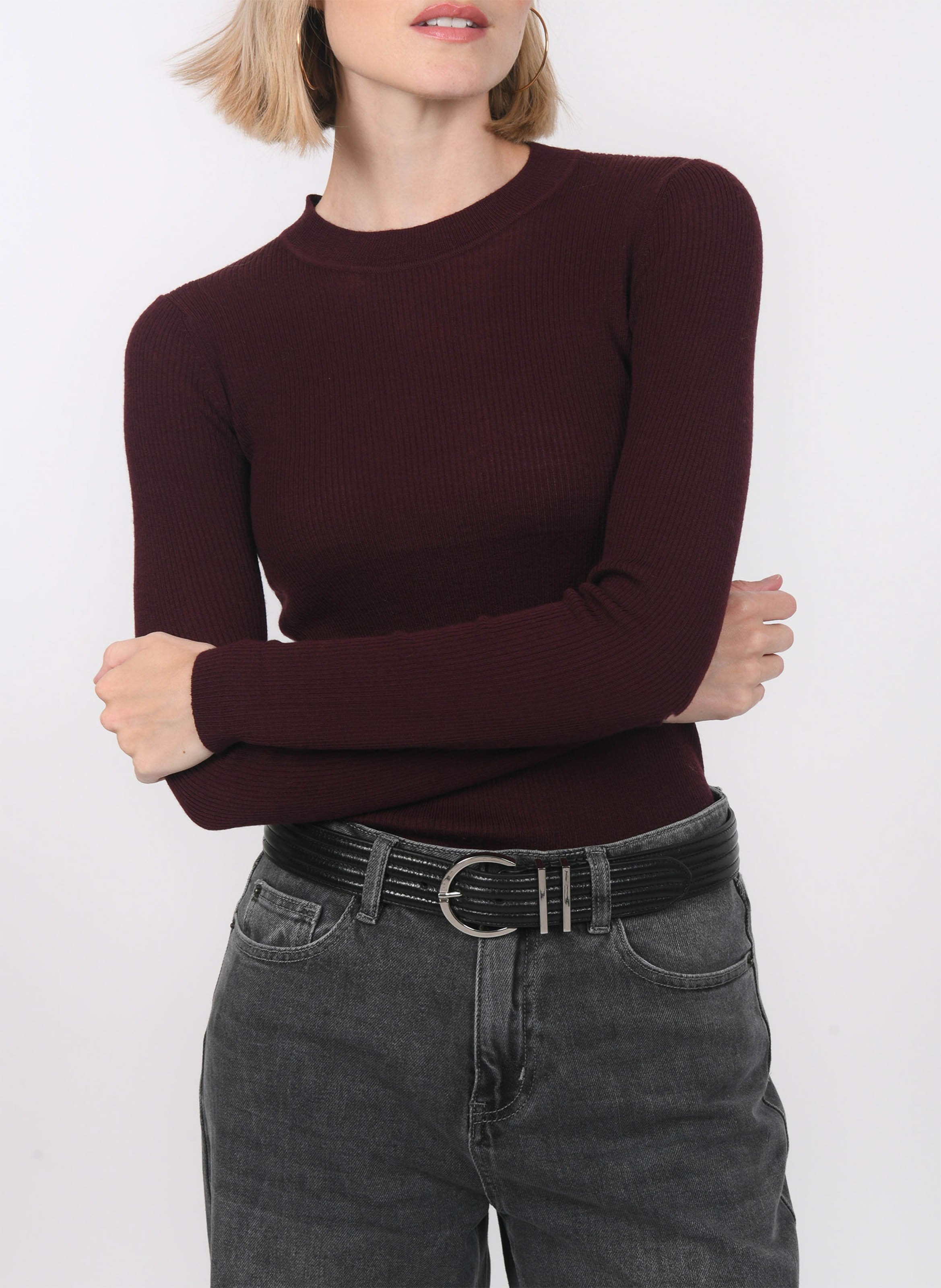 Pull col rond en laine mélangée KOOKAI