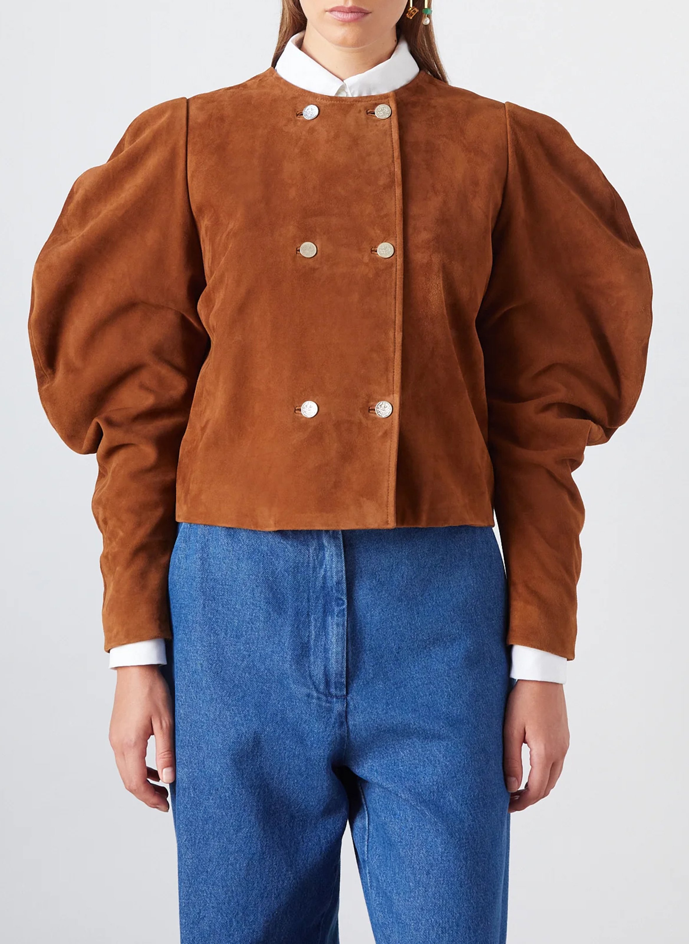 Veste ample en coton côtelé THE LABEL EDITION Marron