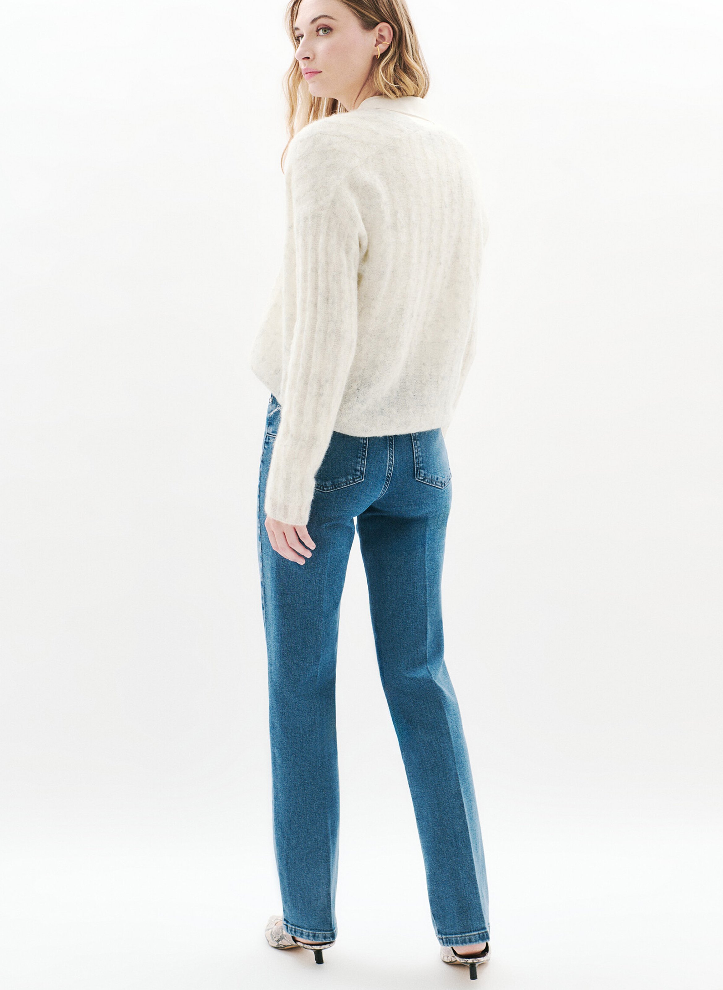 Gilet col v CAROLL Beige