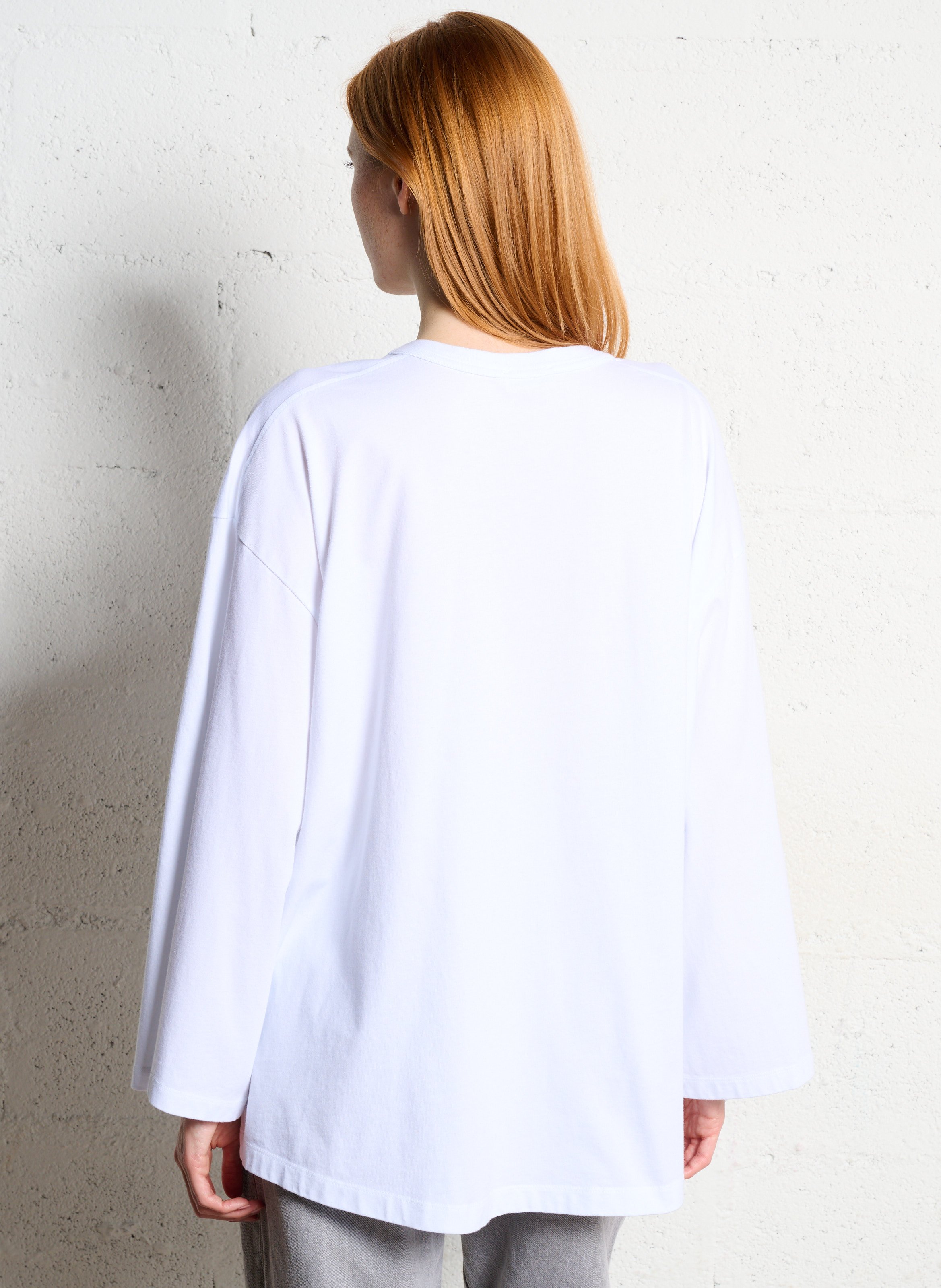 Tee-shirt ample manches longues AMERICAN VINTAGE Blanc