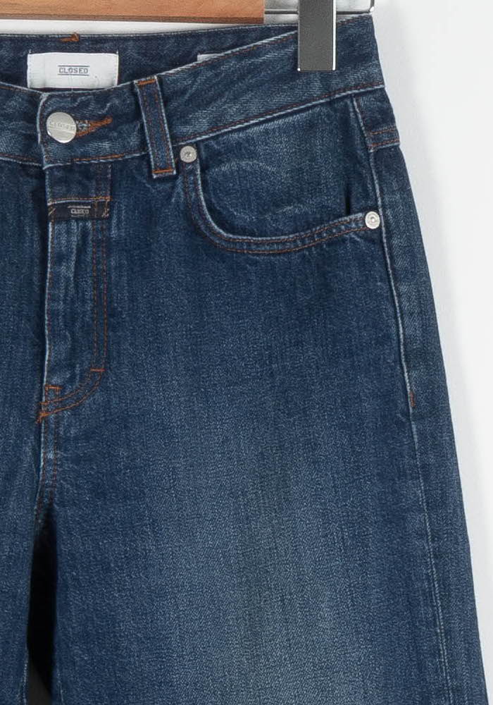 Cropped slim jeans with studs CLOSED - Seconde Main Blue