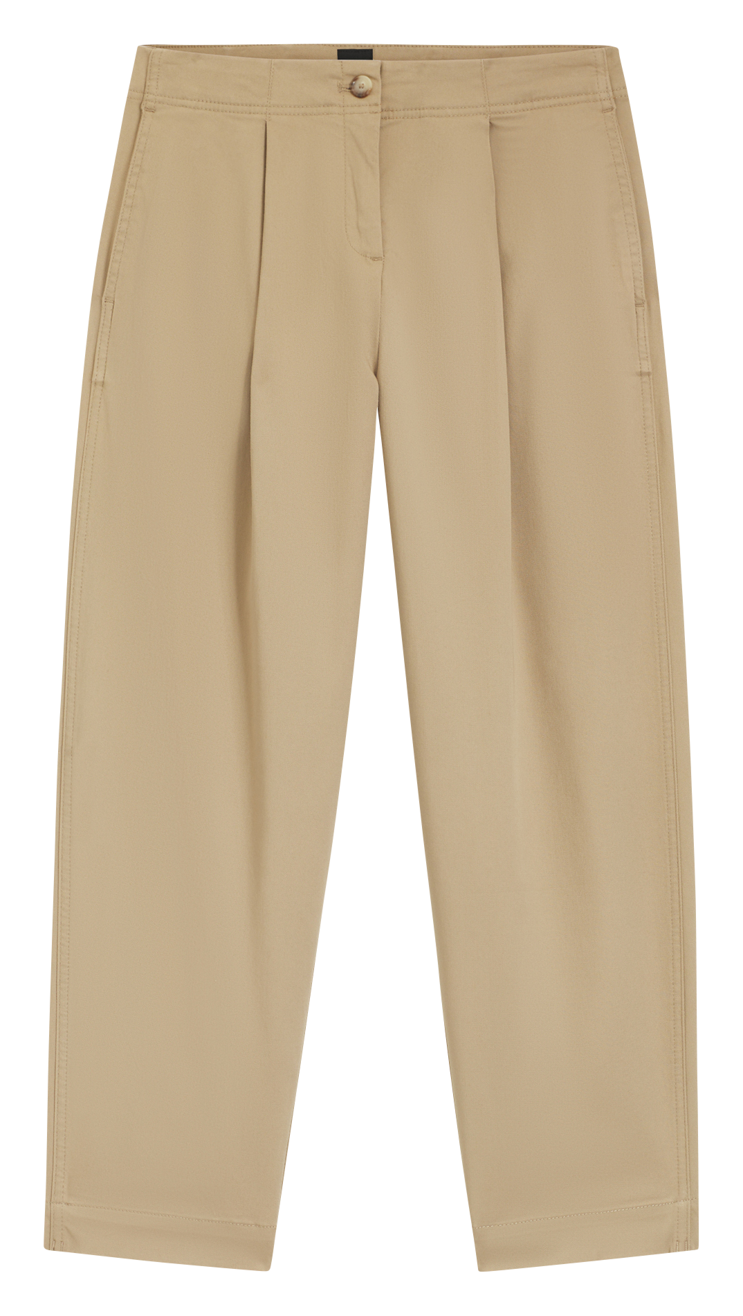 Pantalon carotte en coton mélangé BOSS Marron