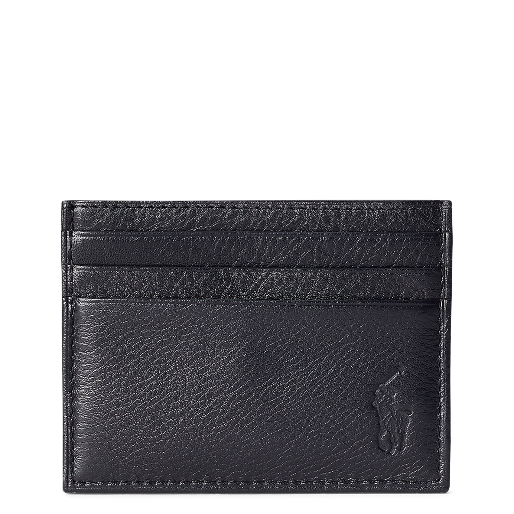 - 100% leer, - 6 kaarthoudersplitten, - 1 centrale zak, - Afmetingen: L10 x H7 cm. POLO RALPH LAUREN Zwart