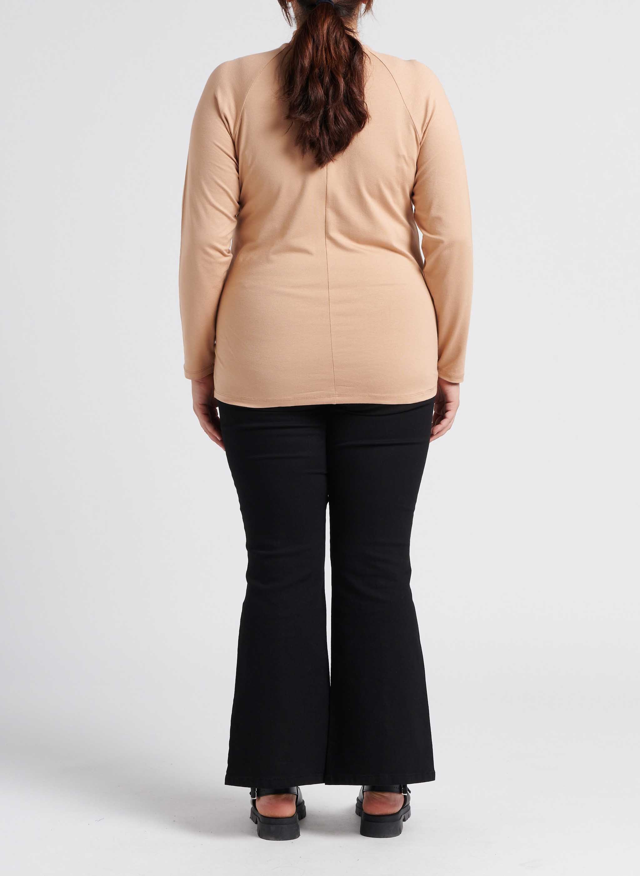 Katoenen broek met wijd uitlopende pijpen EVOKED Zwart