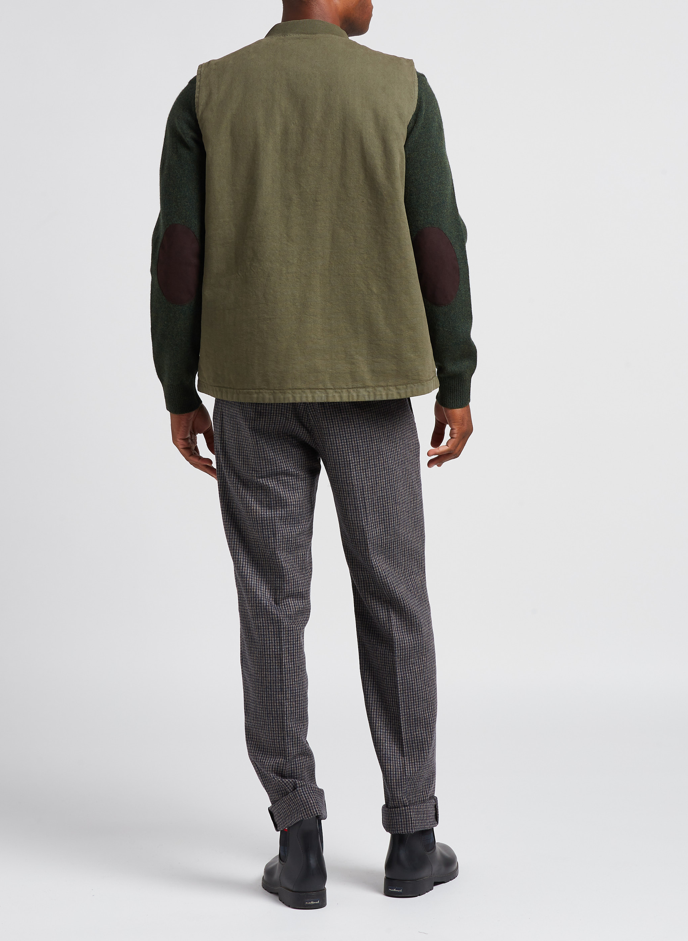 Pantalon droit en laine mélangée SELECTED Gris